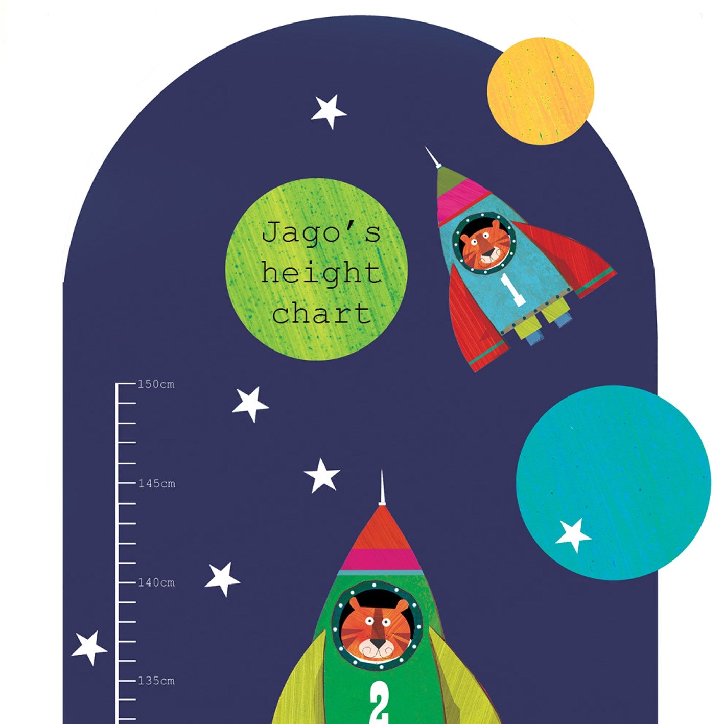 personalised space height chart