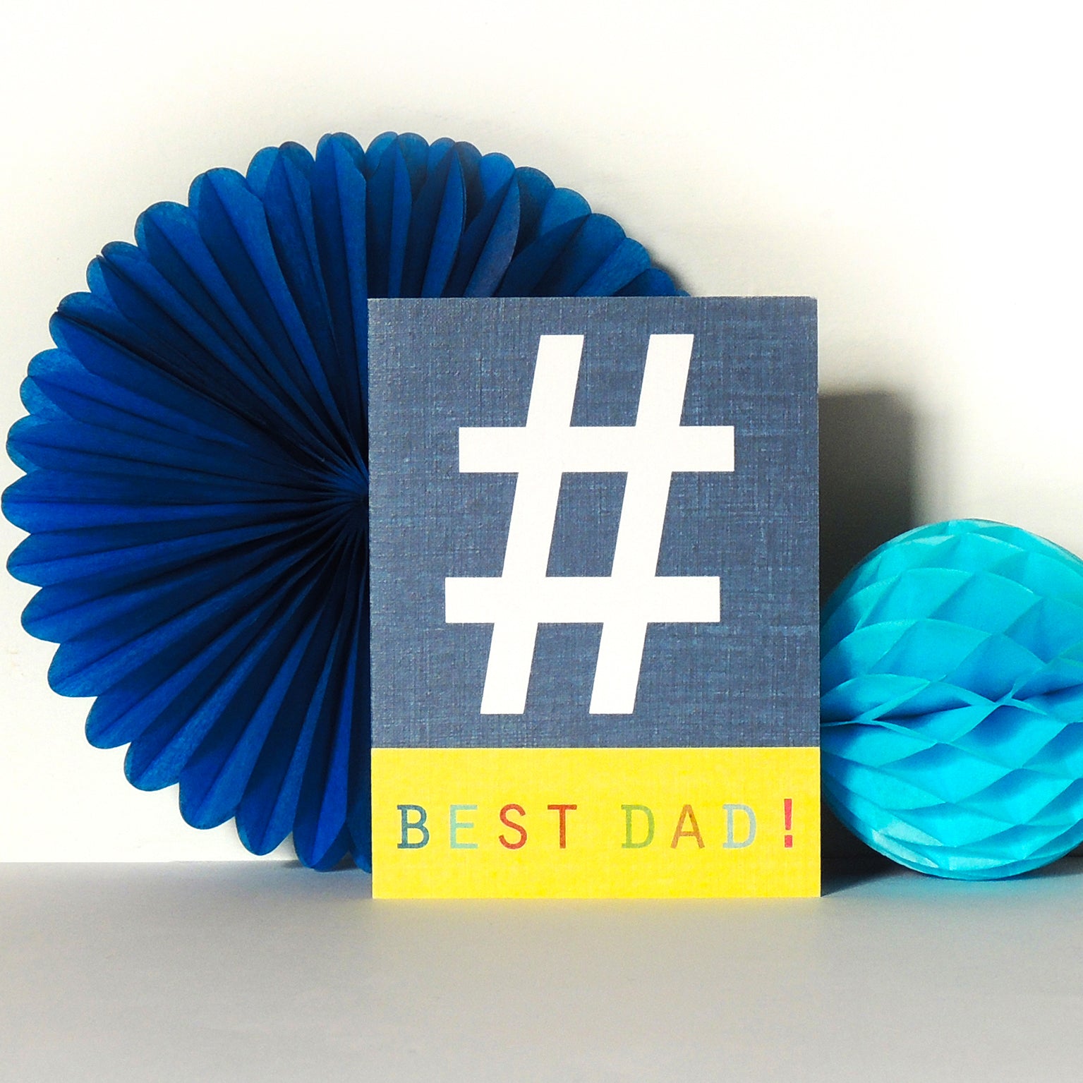 STW04 mini hashtag best dad! card