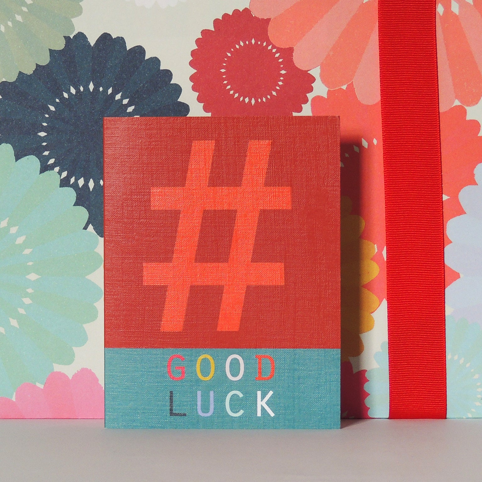 STW08 mini hashtag good luck card