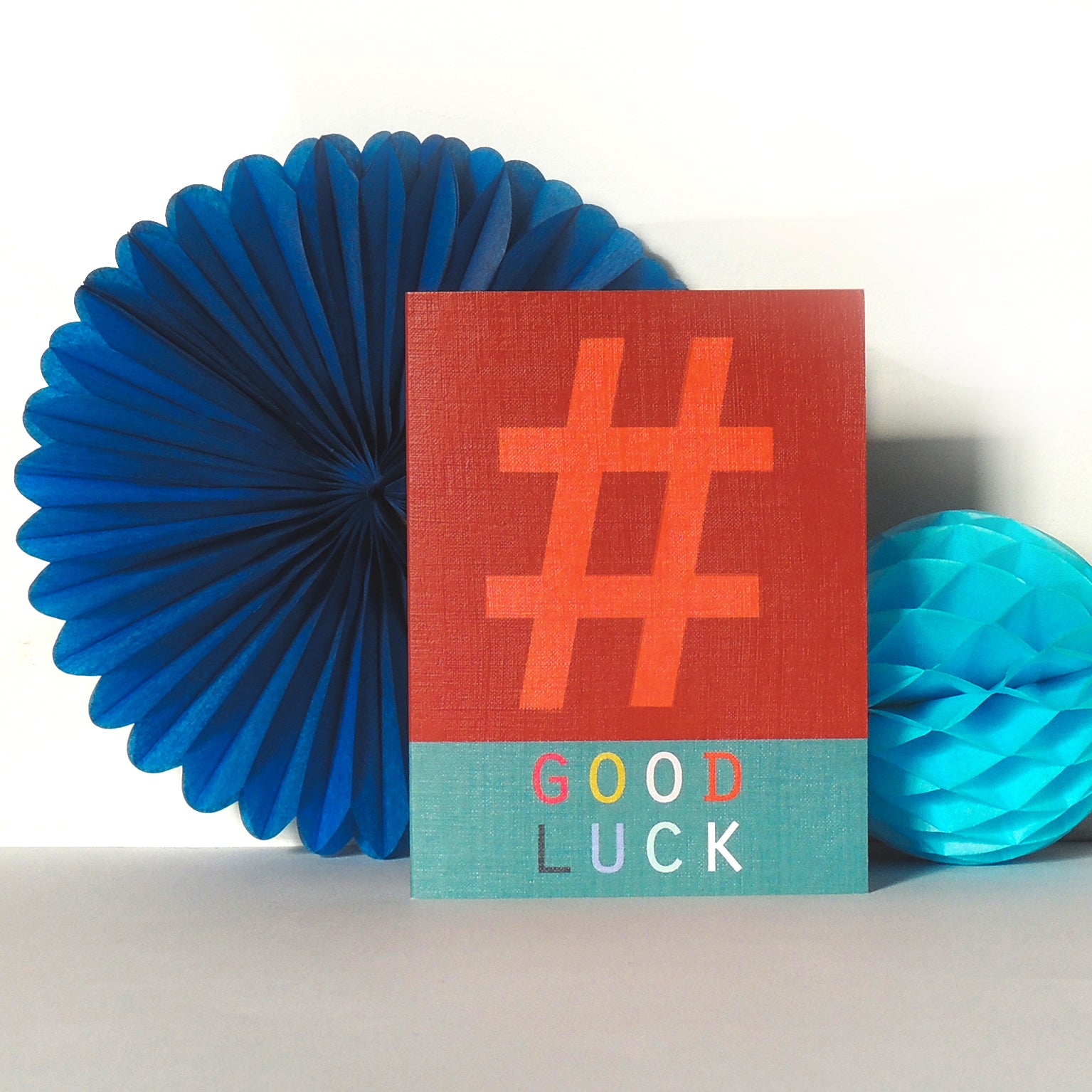 STW08 mini hashtag good luck card