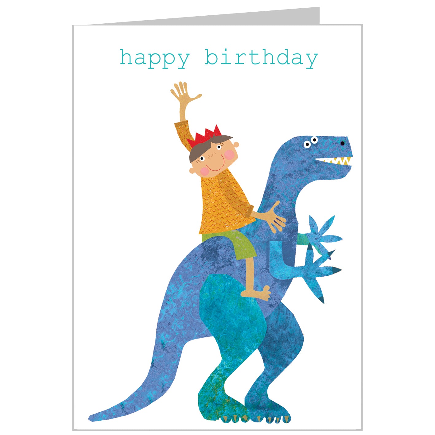 TB02 dinosaur happy birthday card