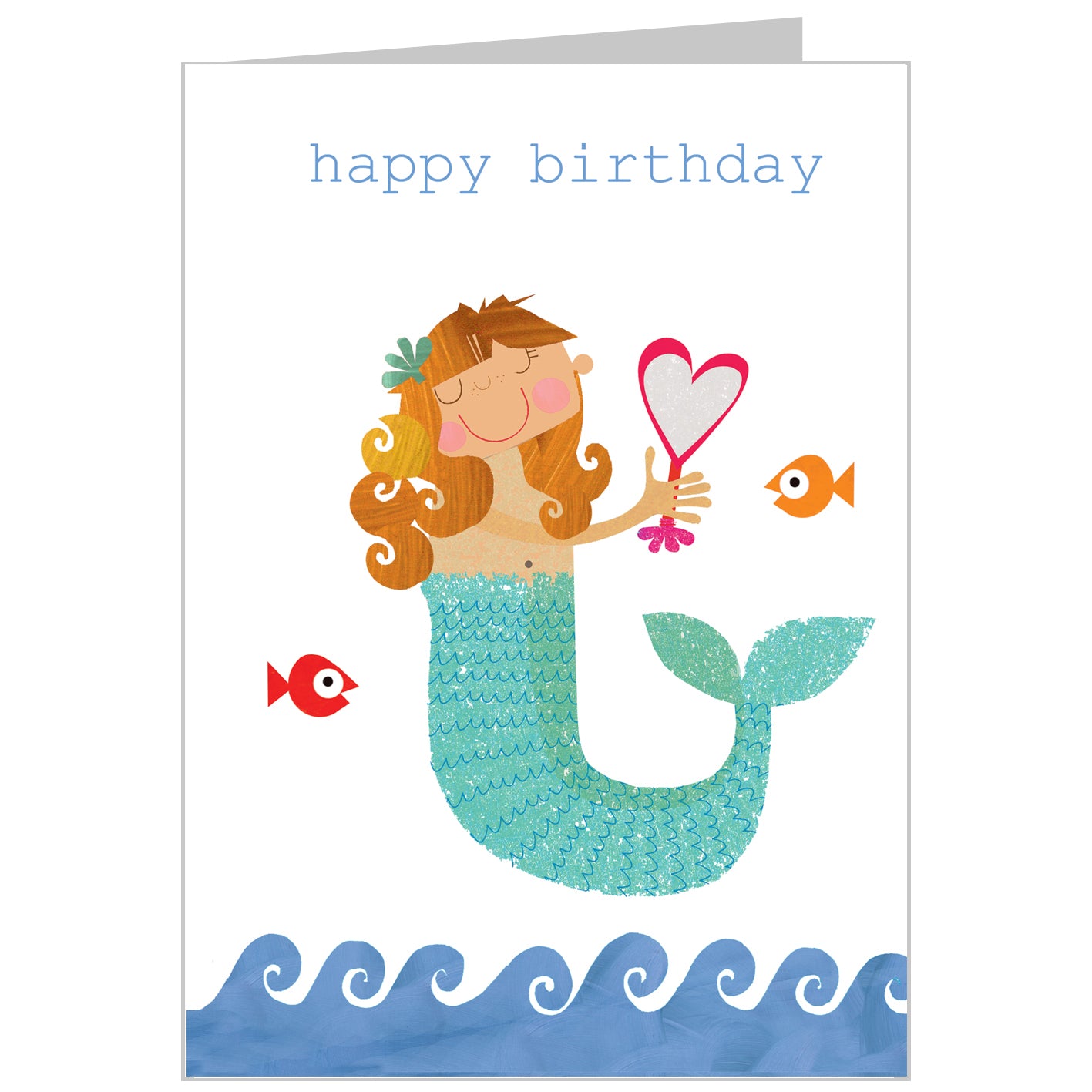 TB04 mermaid happy birthday card