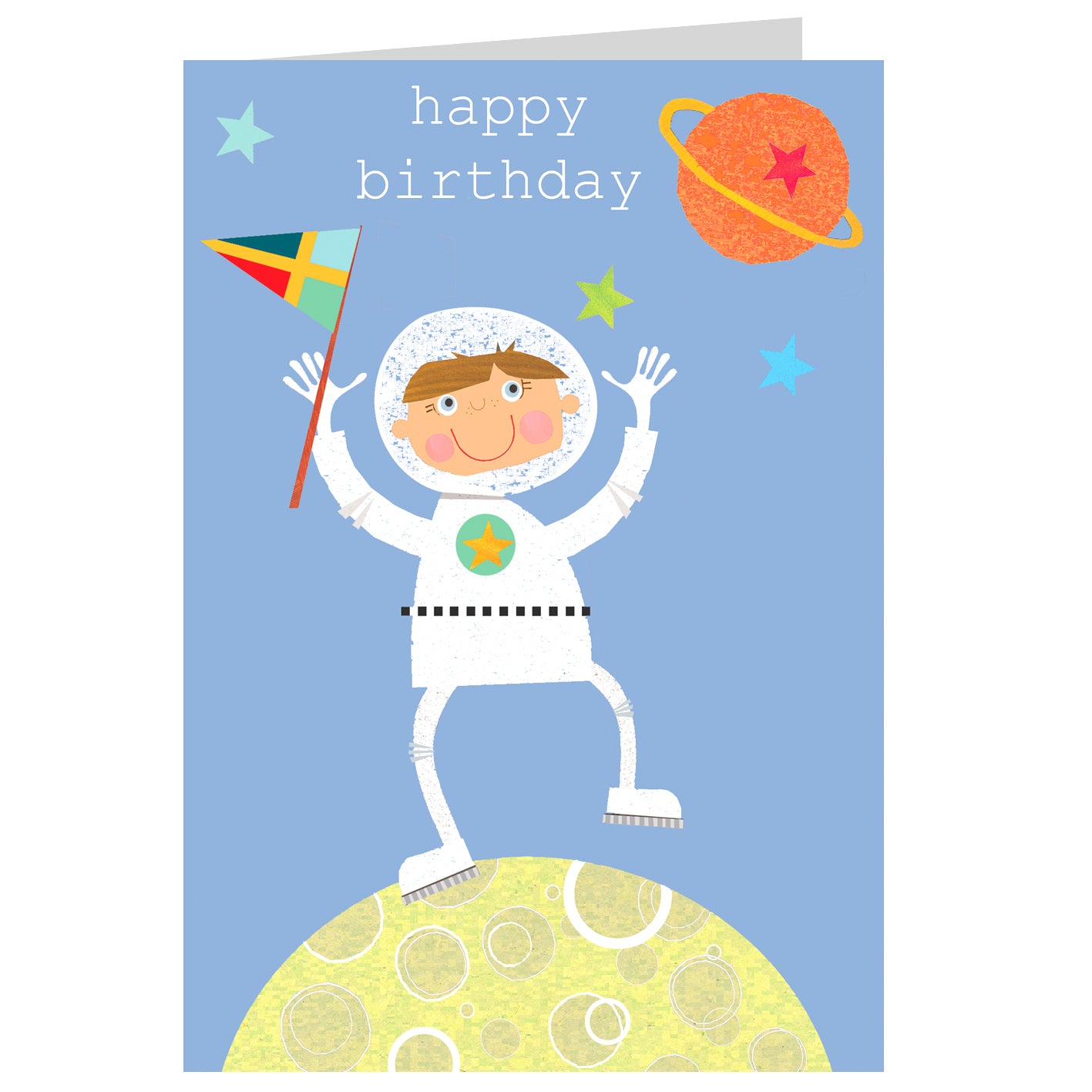 TB09 spaceman happy birthday card