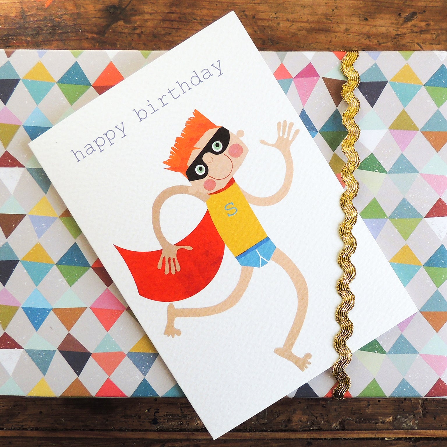 TB10 super hero happy birthday card