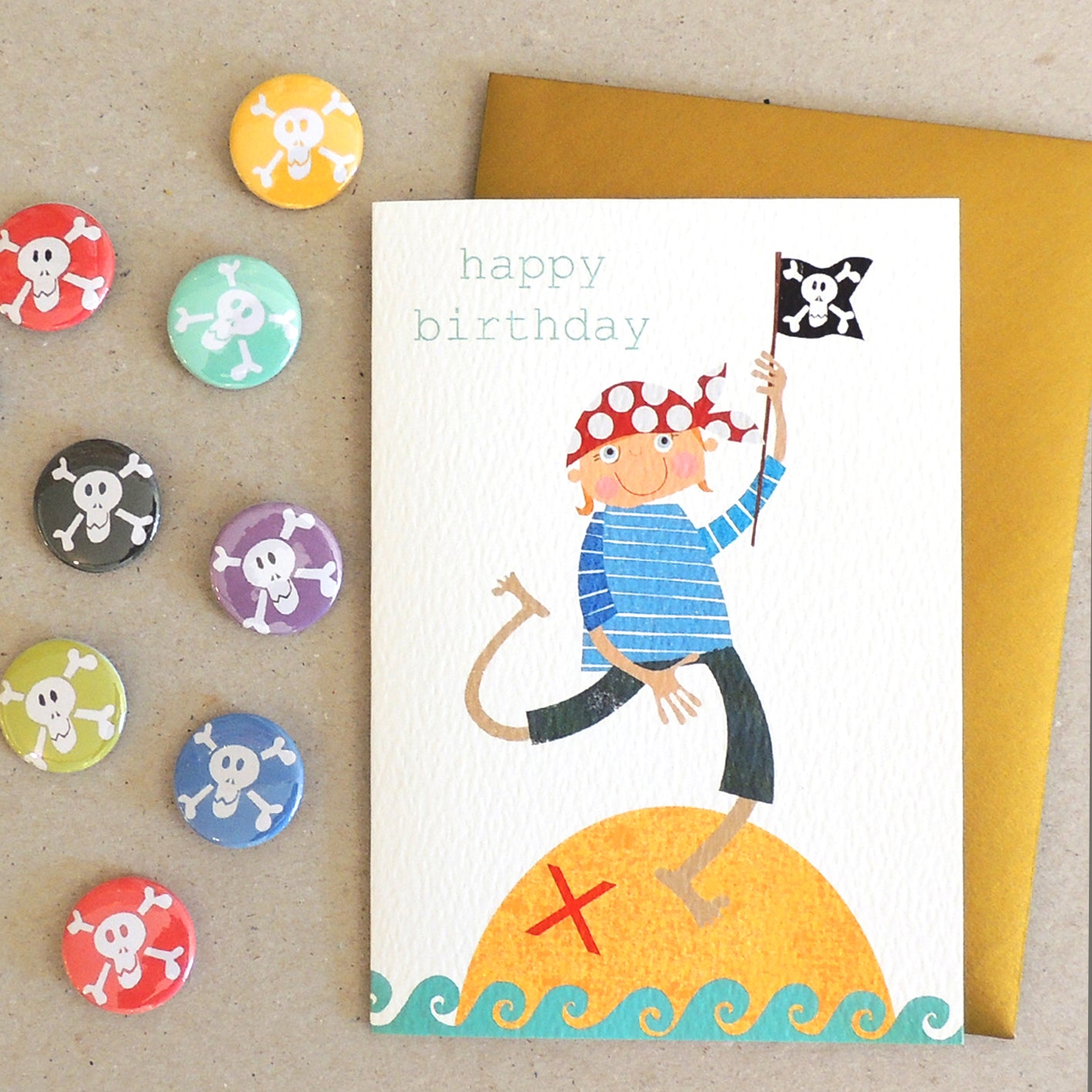 TB12 pirate happy birthday card