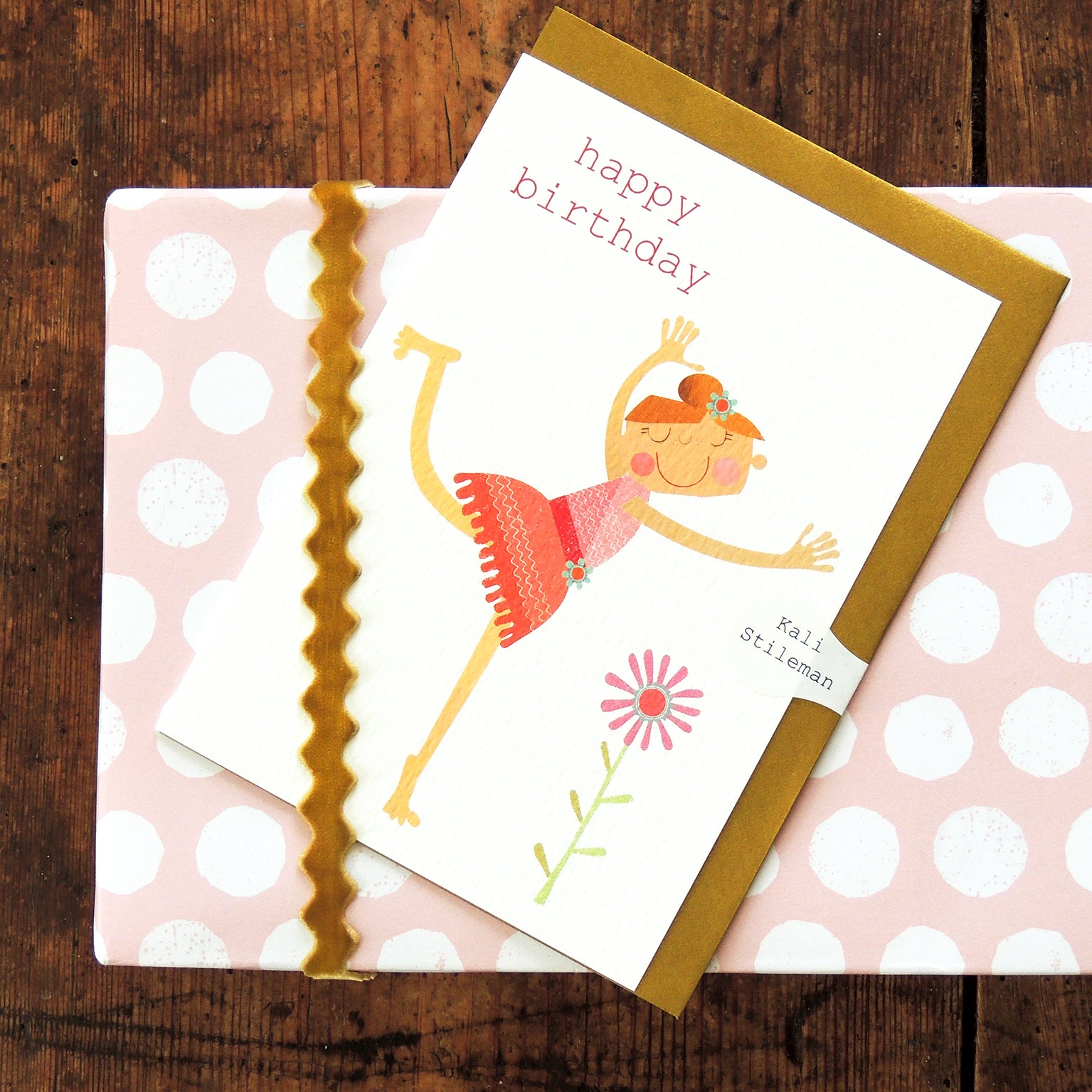 TB14 ballet dancer happy birthday card