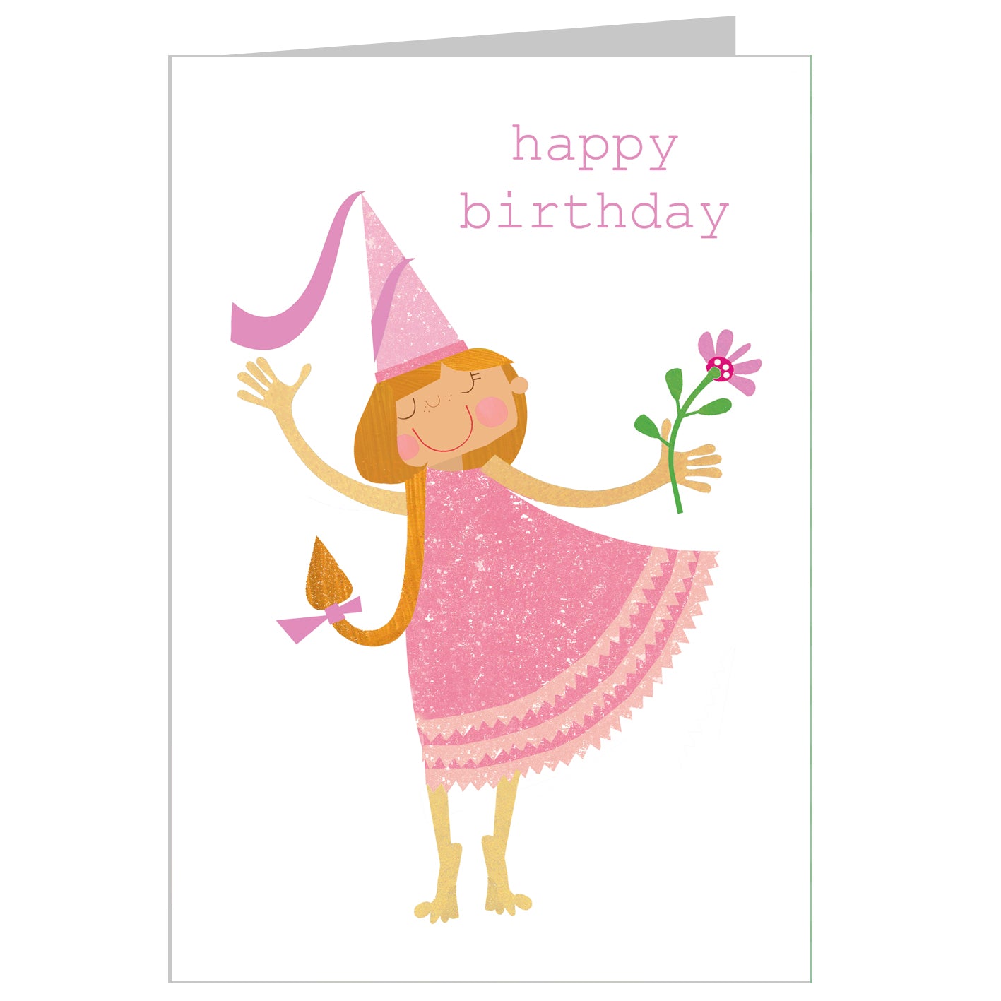 TB16 princess happy birthday card