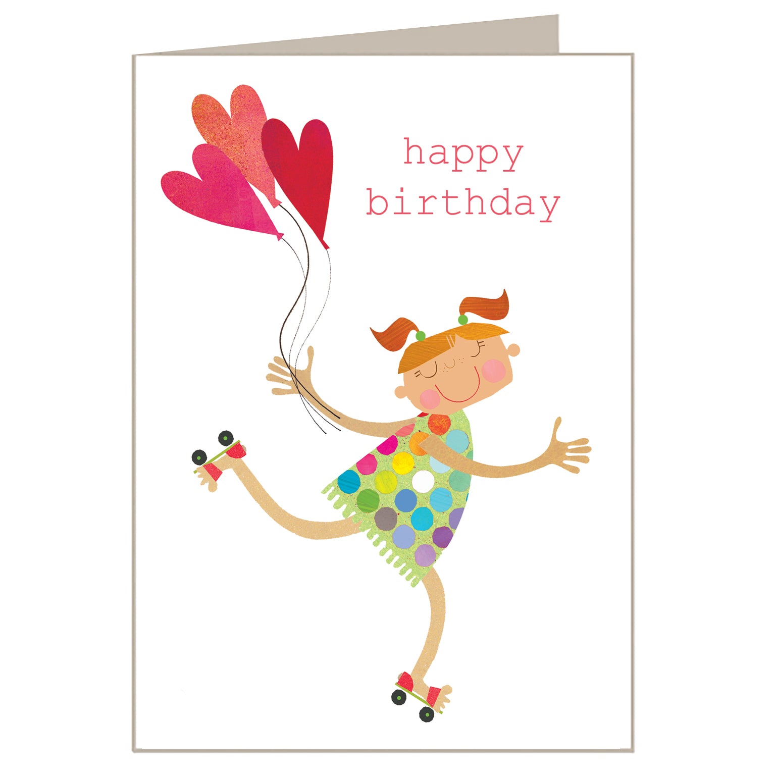 TB19 roller skater happy birthday card