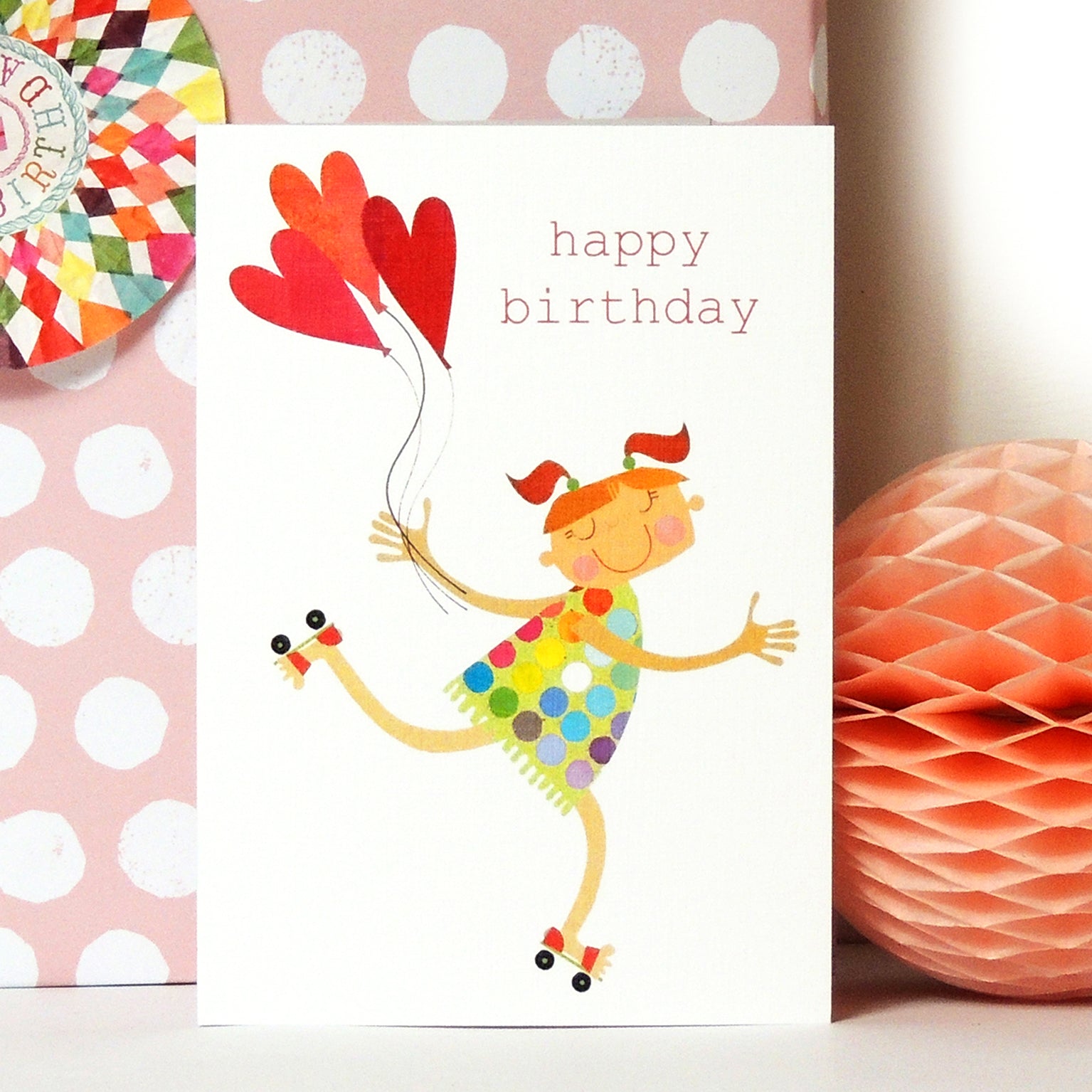 TB19 roller skater happy birthday card