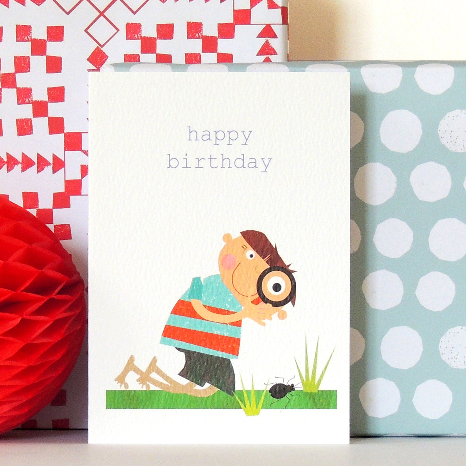 TB21 bug boy happy birthday card