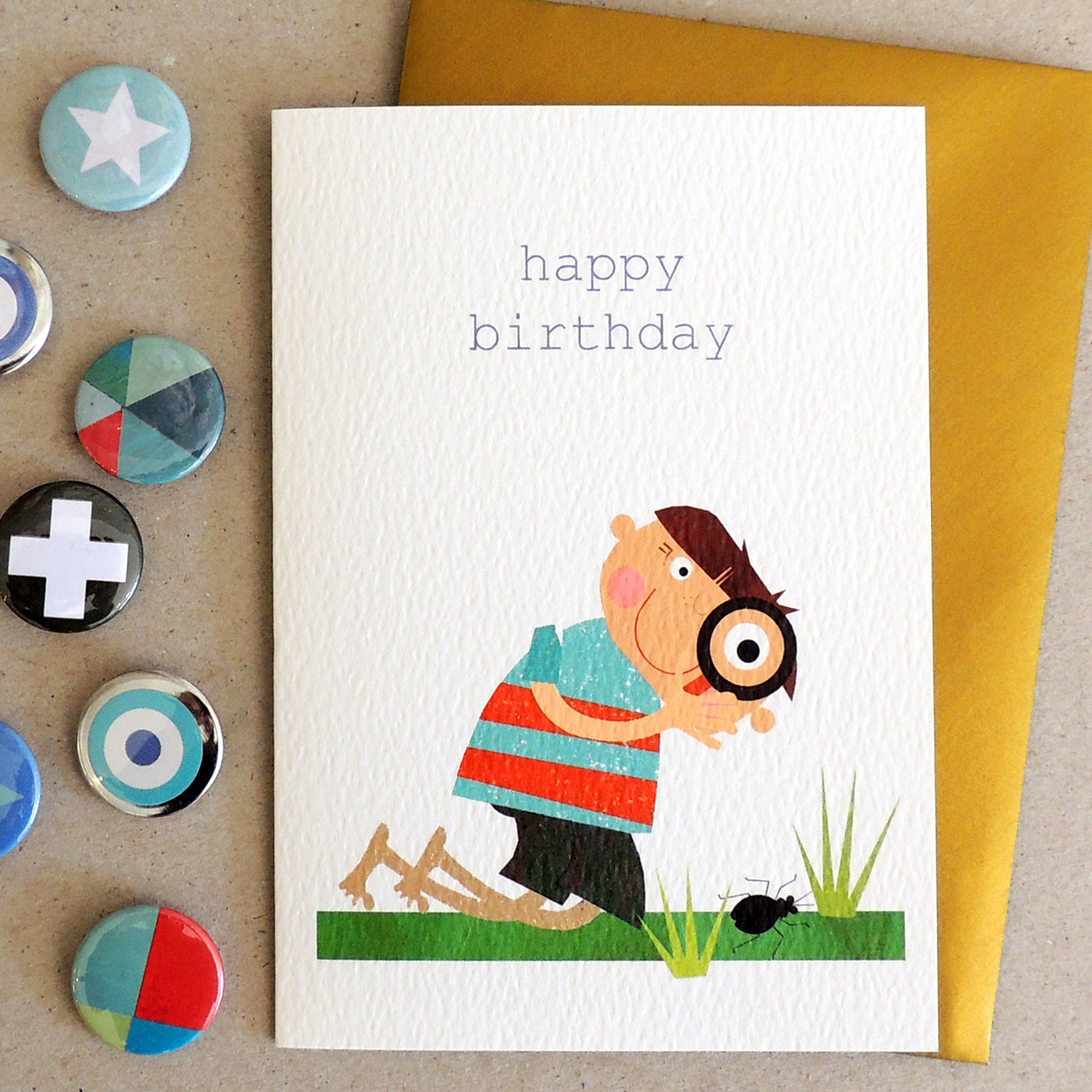 TB21 bug boy happy birthday card