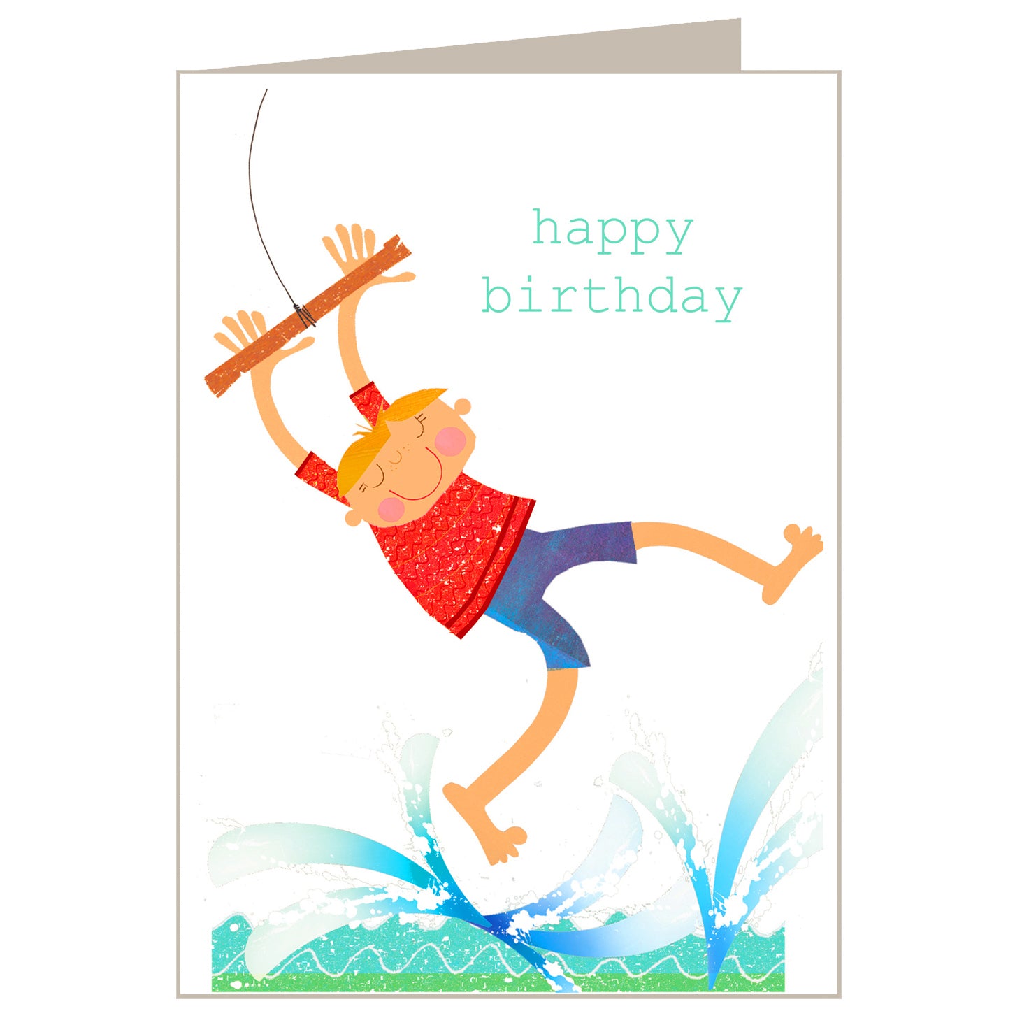 TB24 rope swing happy birthday card