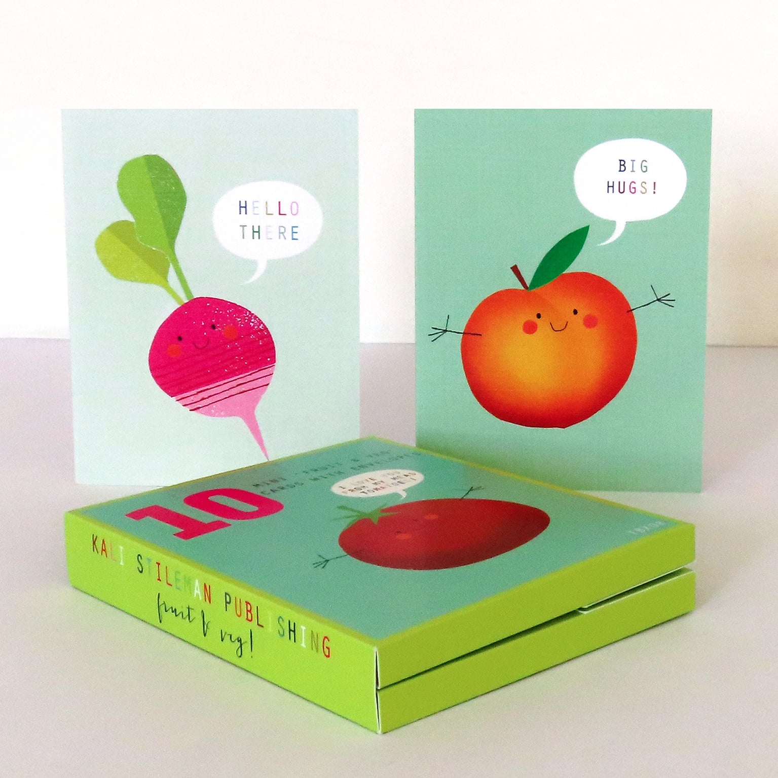 mixed mini fruit and veg cards box