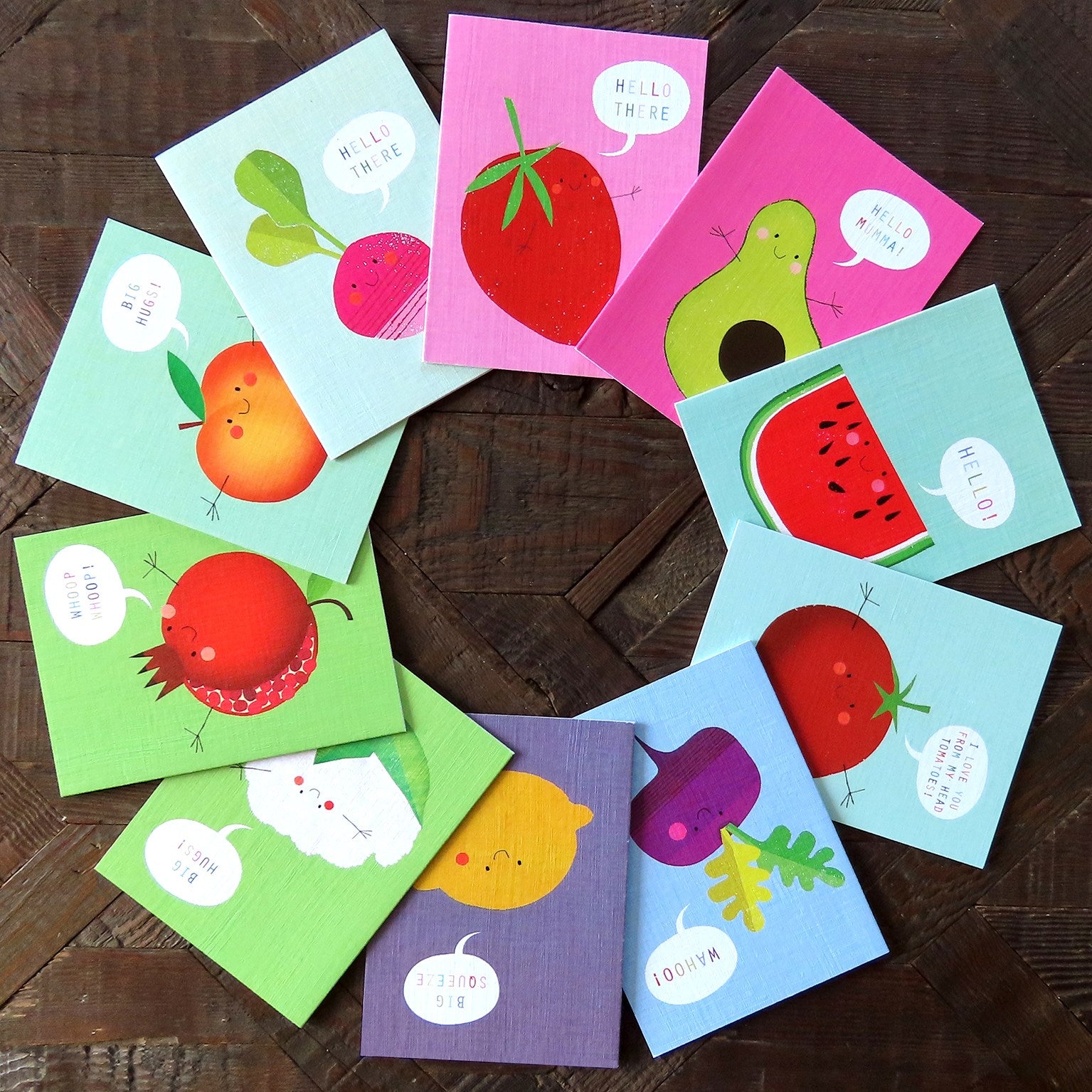 SM33 mini beetroot greetings card