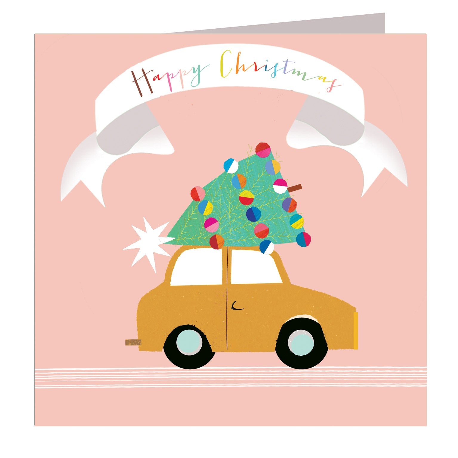 TF02 Christmas tree greetings card