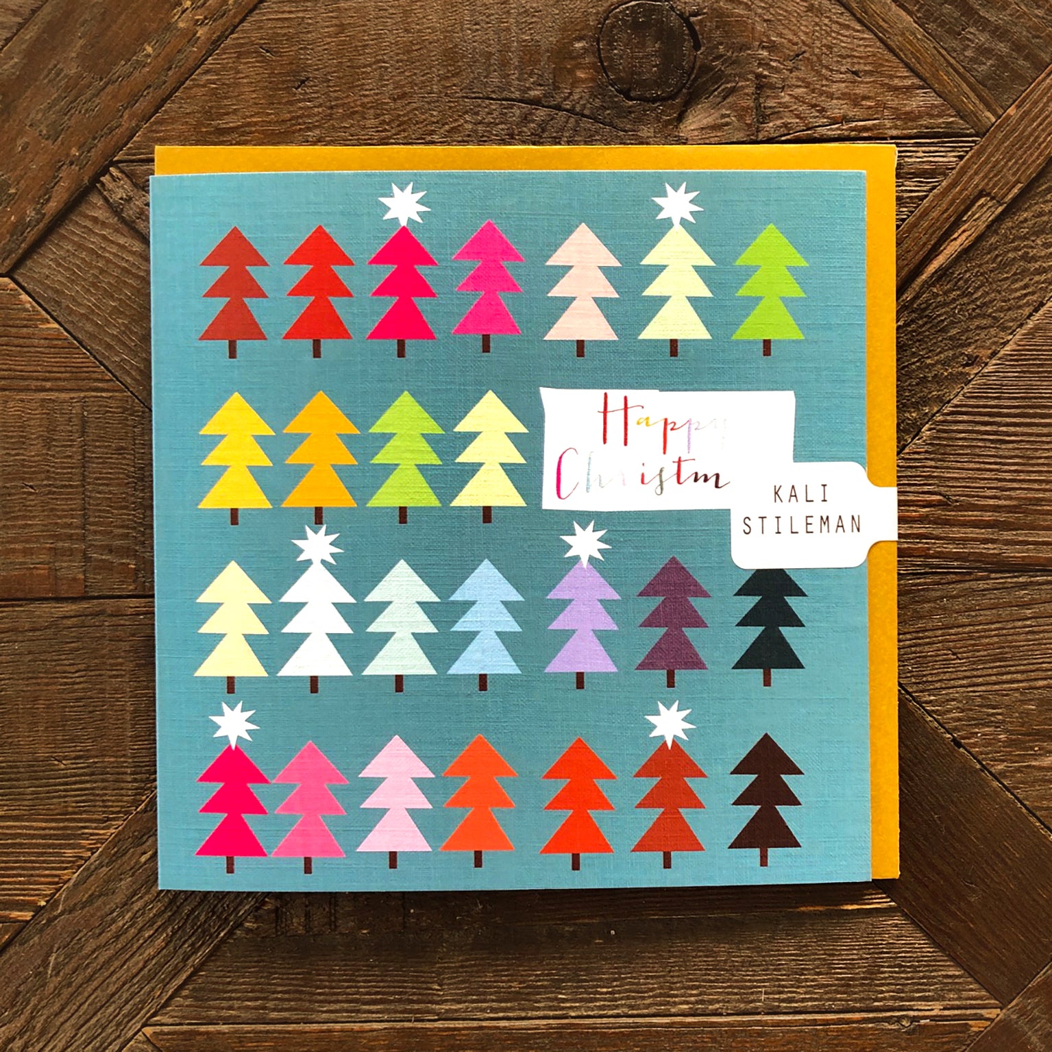 TF03 Christmas tree greetings card