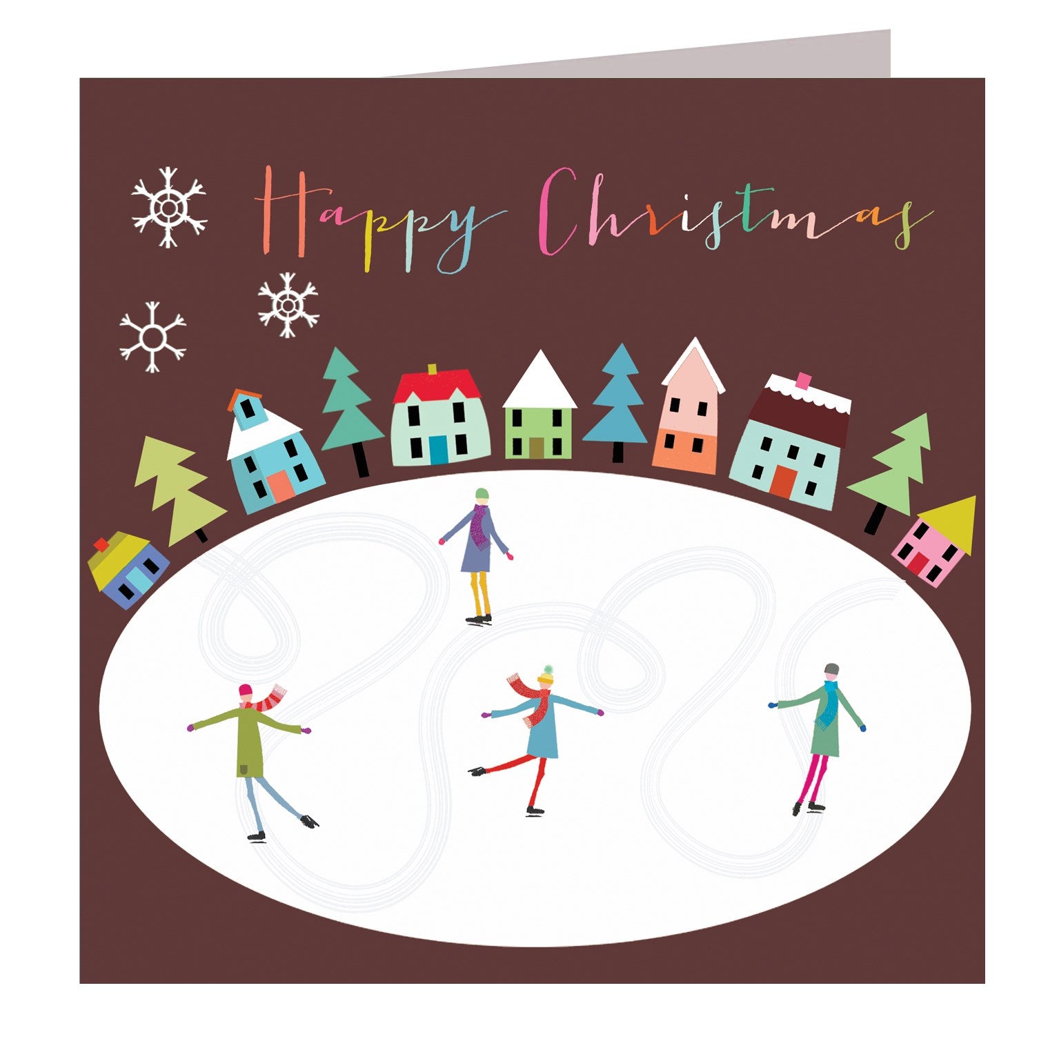 TF04 ice skating Christmas card