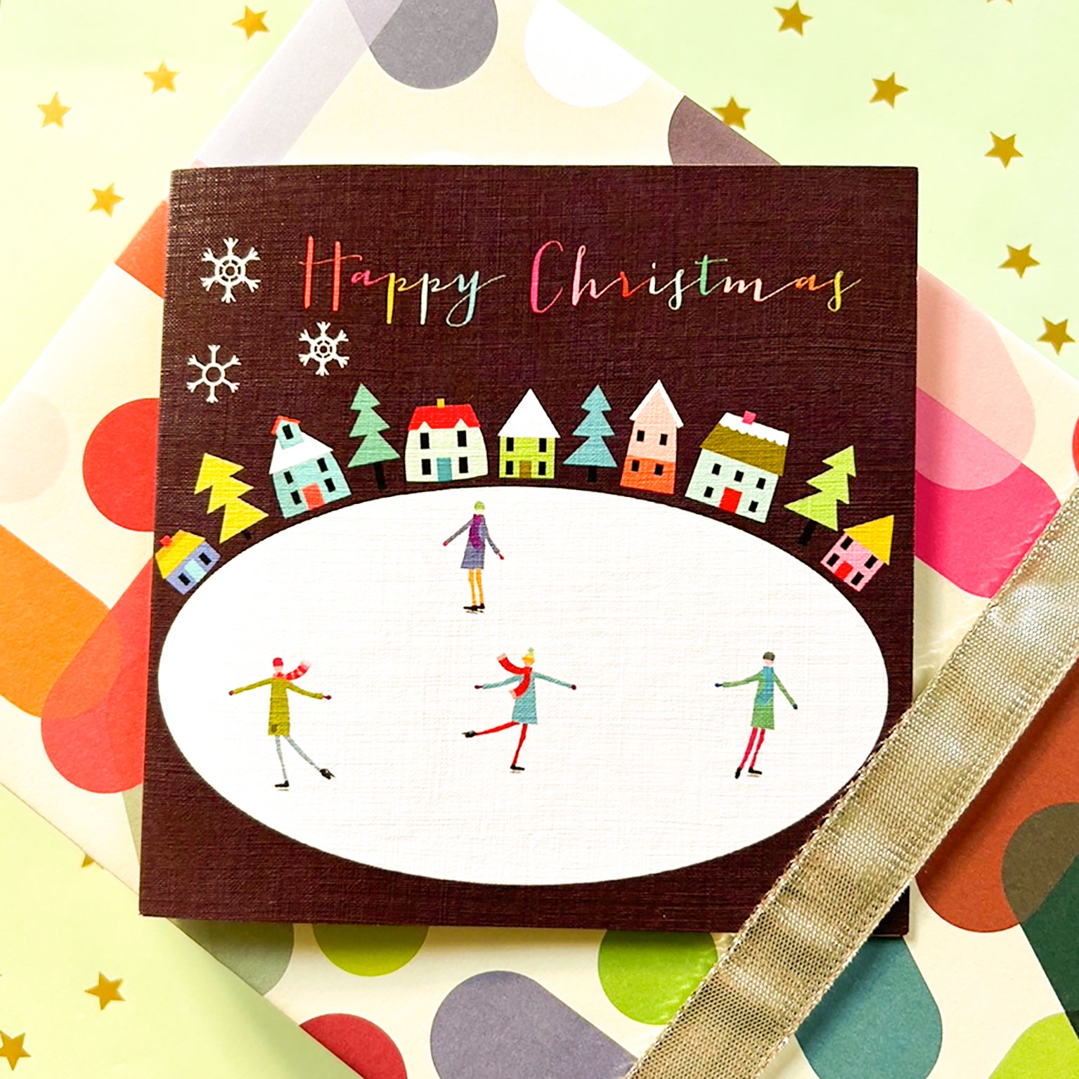 TF04 ice skating Christmas card