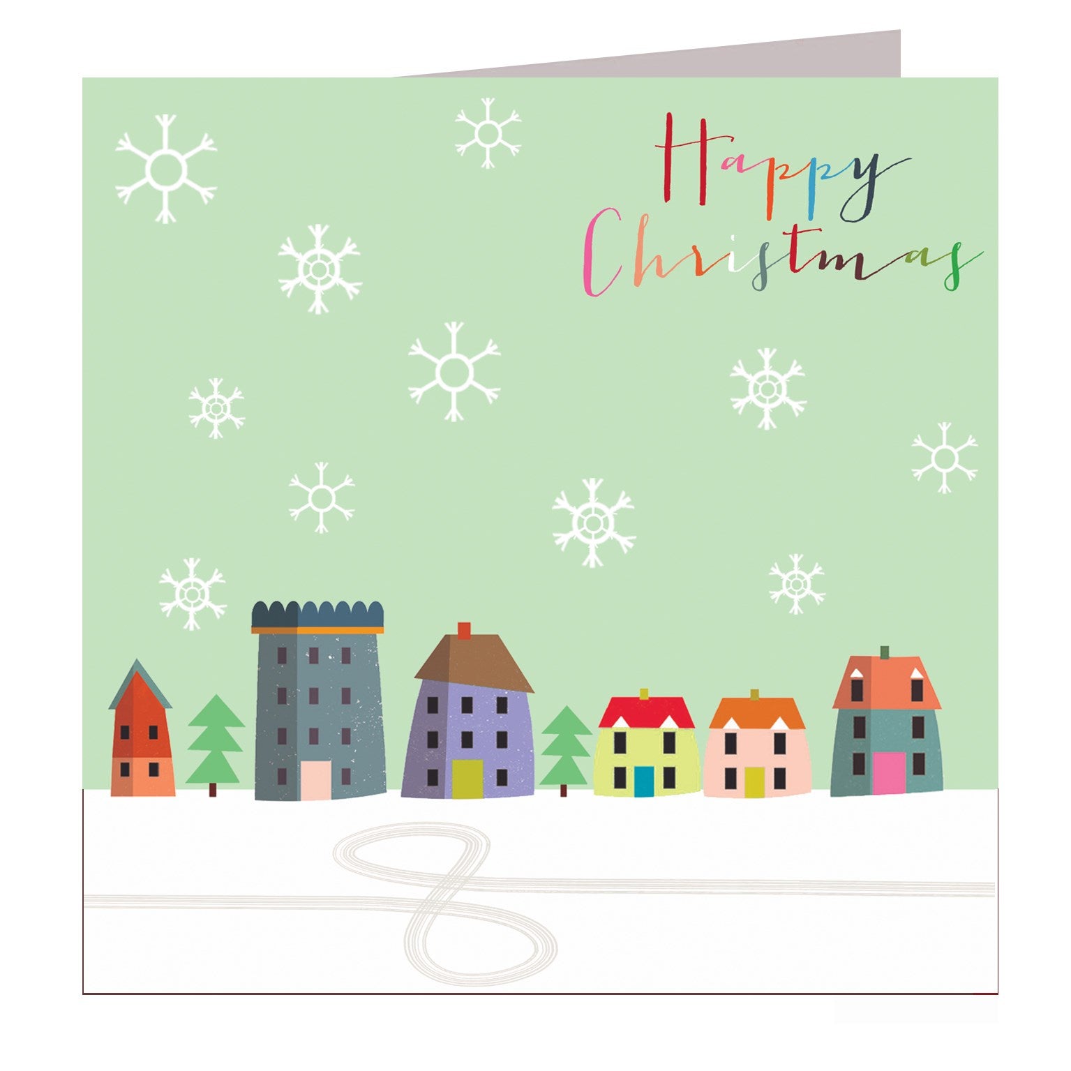 TF05 snowflake Christmas greetings card