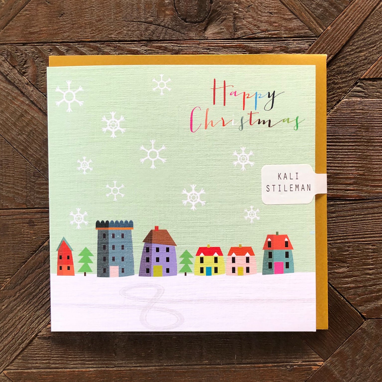 TF05 snowflake Christmas greetings card