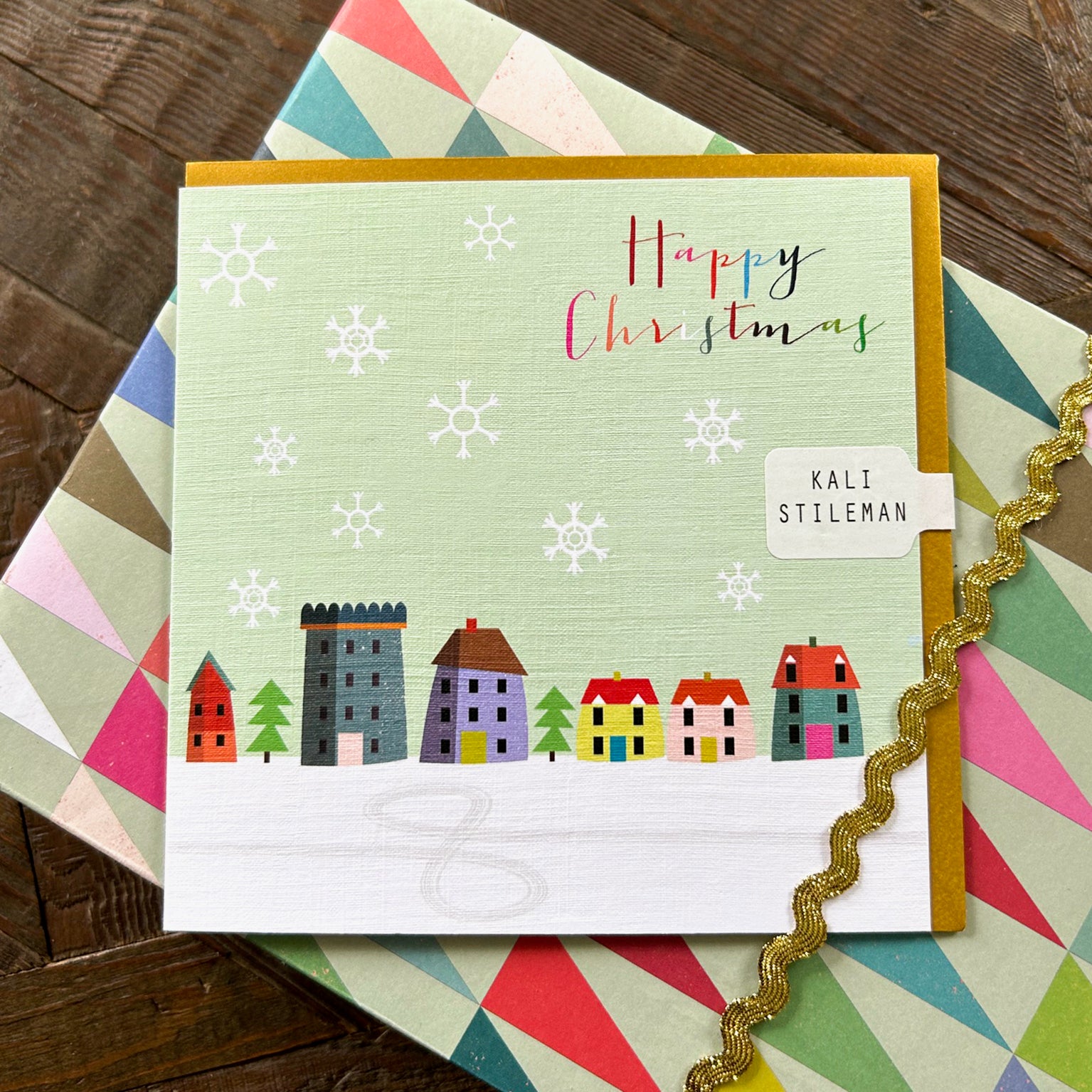 TF05 snowflake Christmas greetings card