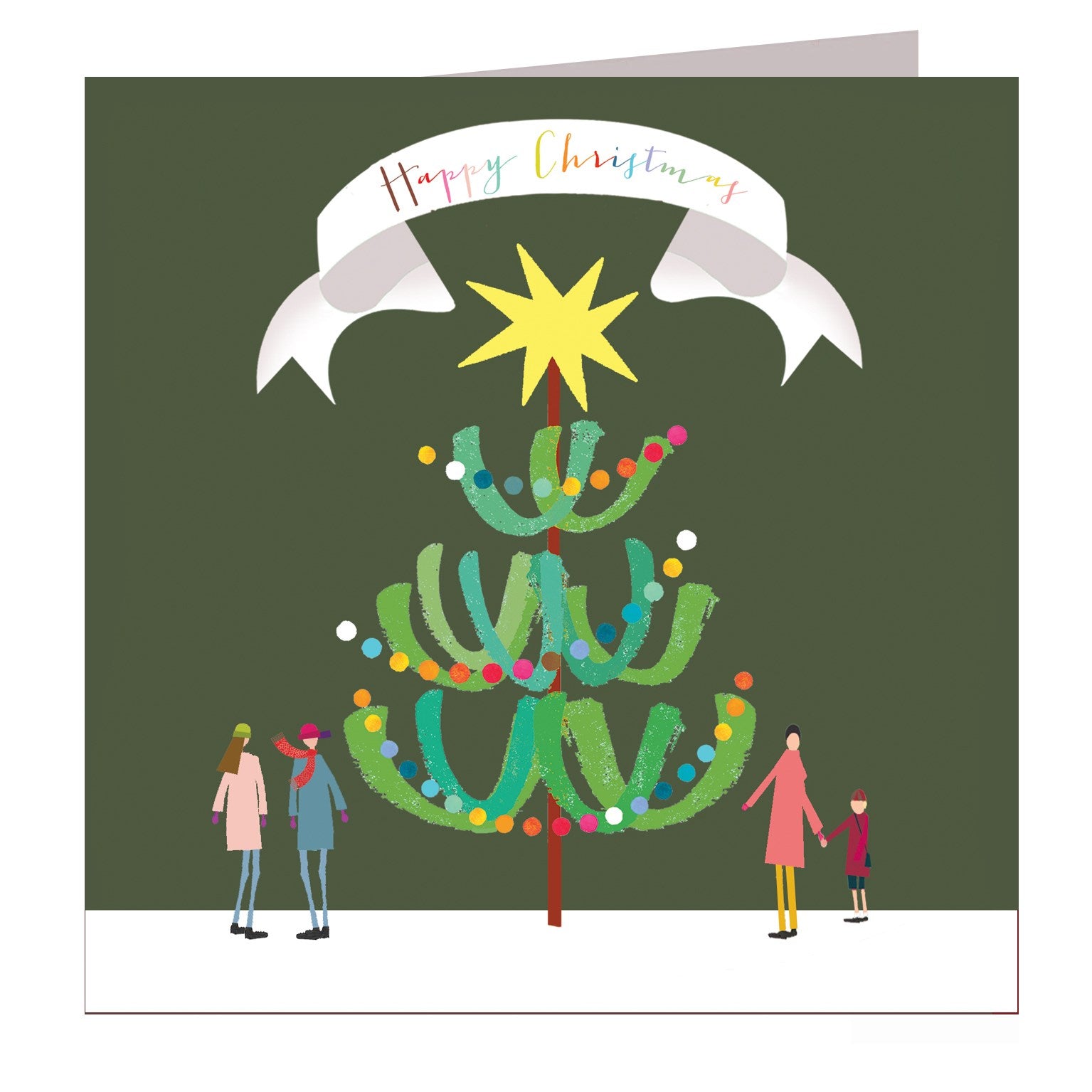 TF06 Christmas tree greetings card