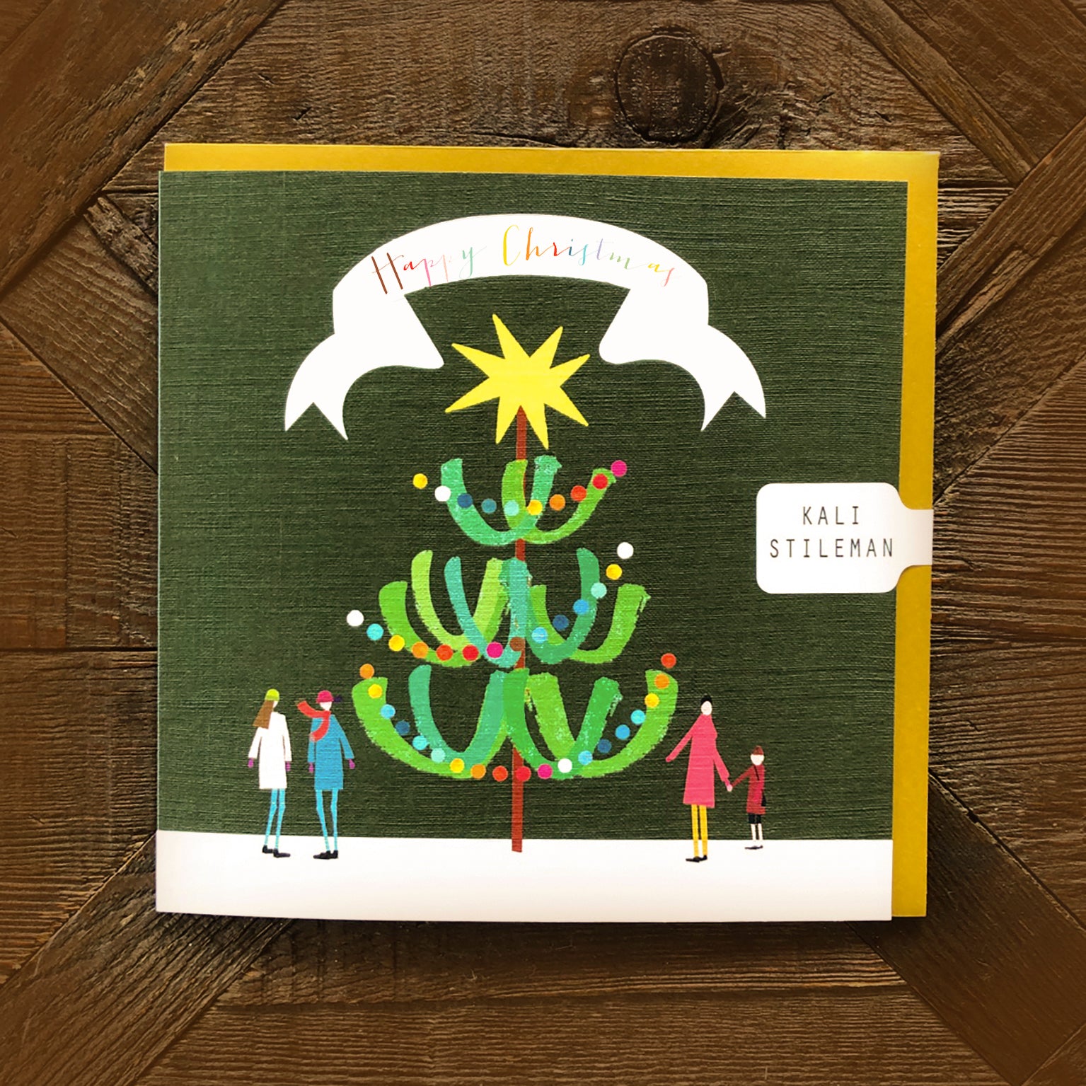 TF06 Christmas tree greetings card