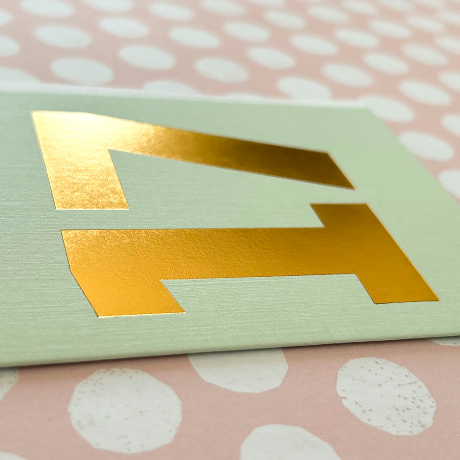 mini gold foiled number seventeen card