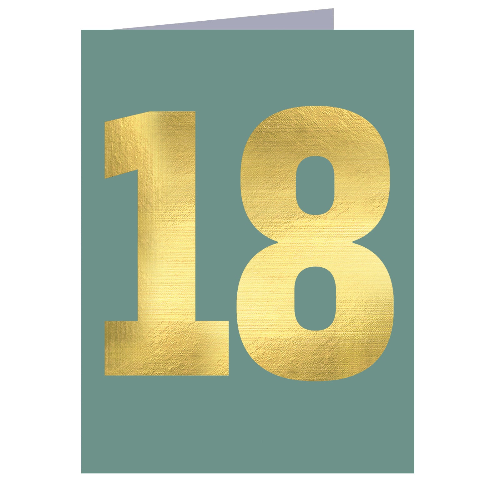 mini gold foiled number eighteen card