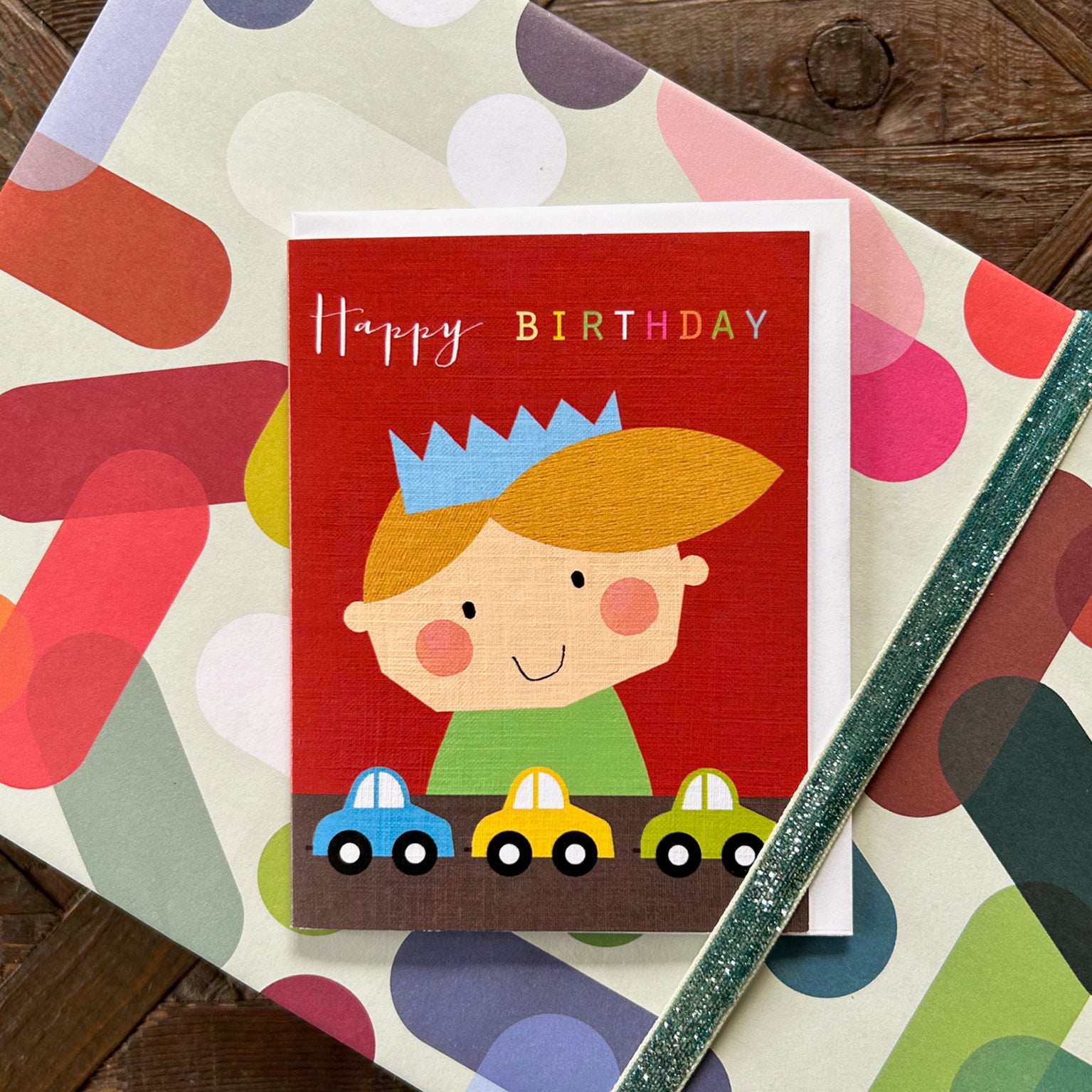 mini toy cars birthday card