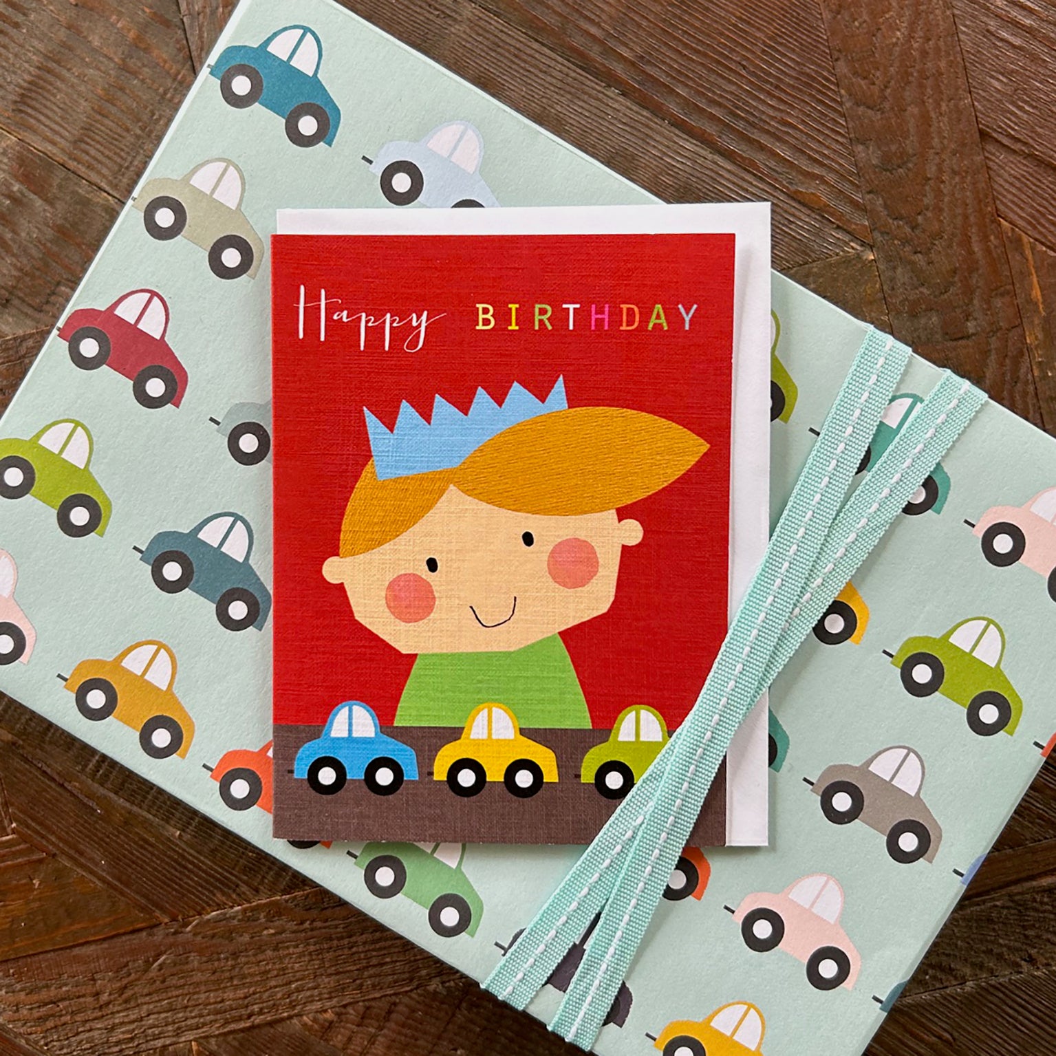 mini toy cars birthday card