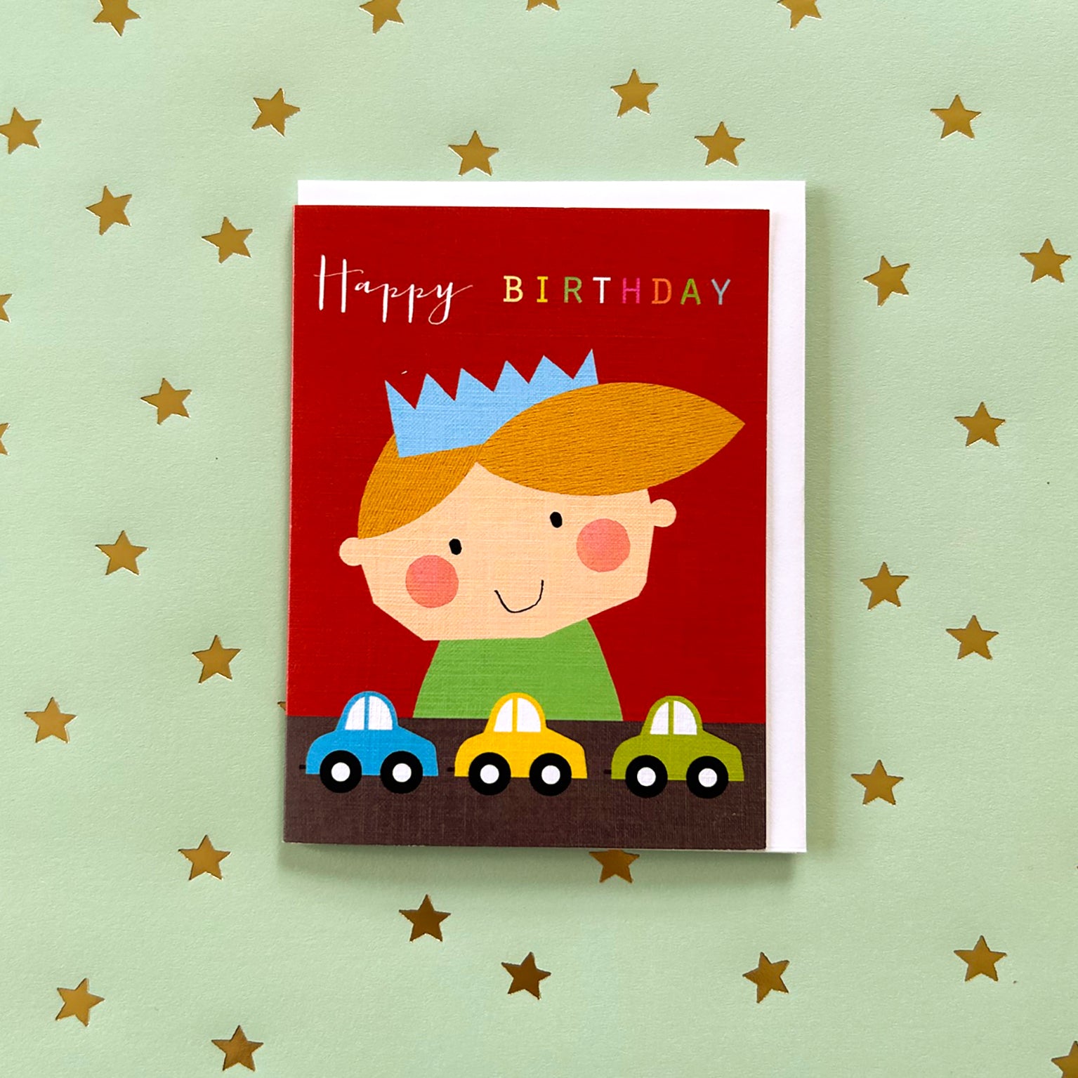 mini toy cars birthday card