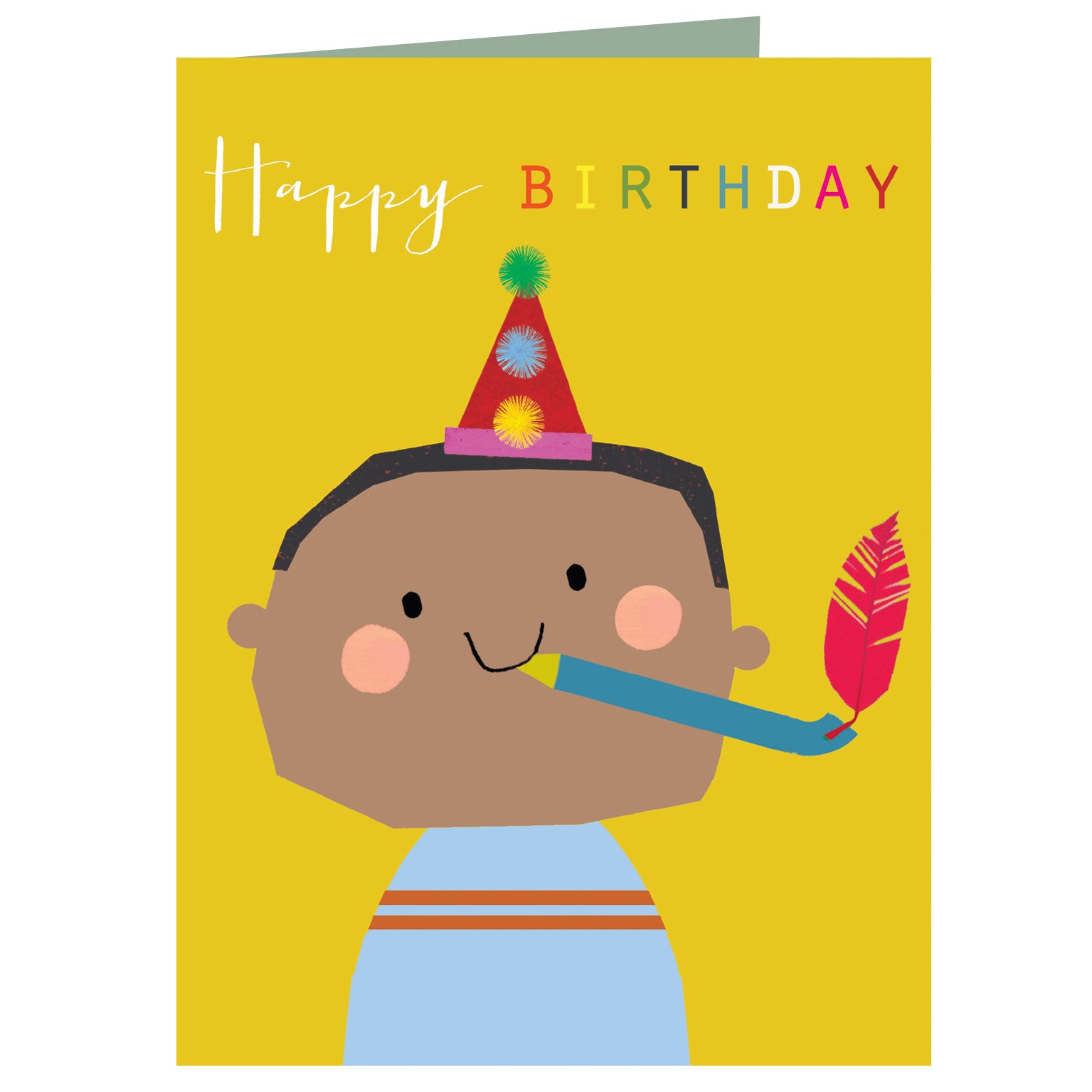 mini party horn birthday card