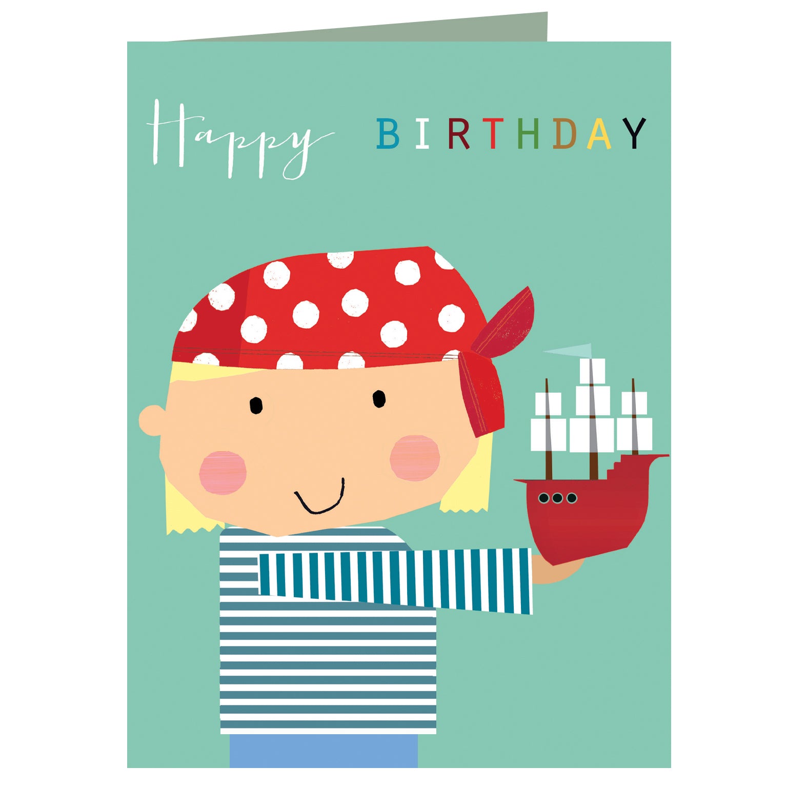 mini pirate birthday card