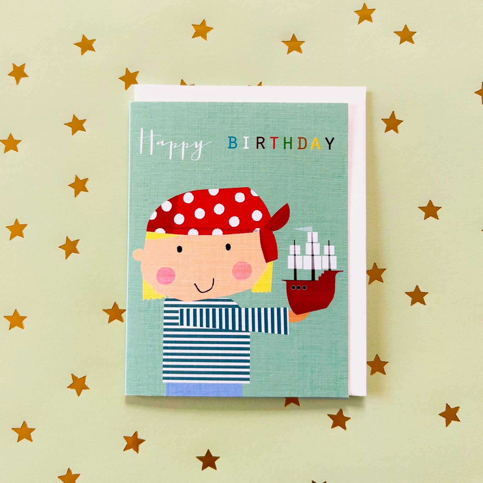 mini pirate birthday card