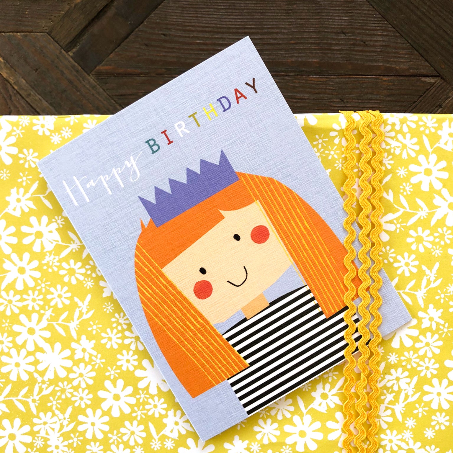 mini birthday girl card