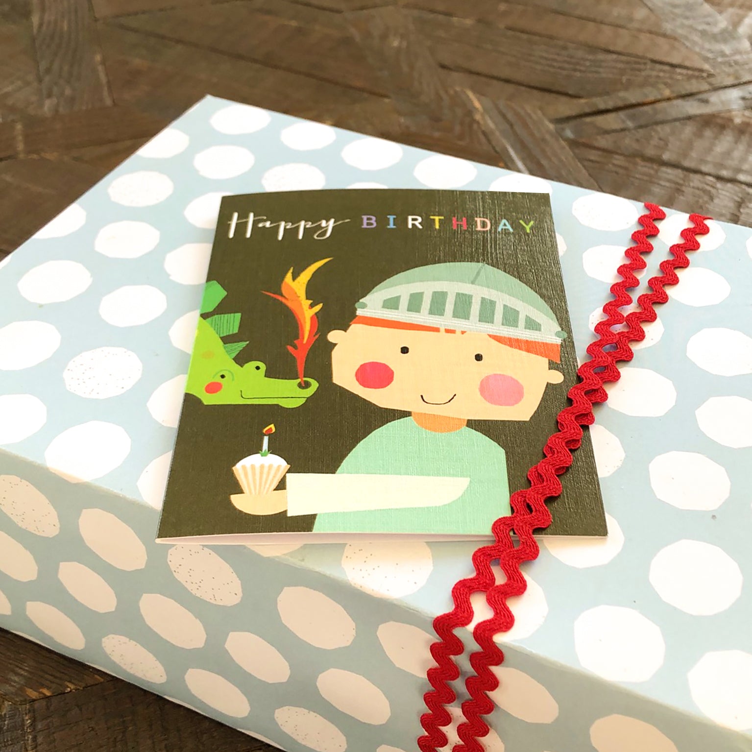 mini knight birthday card