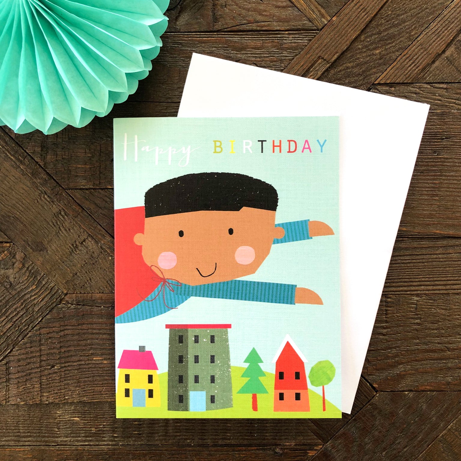 mini superhero birthday card