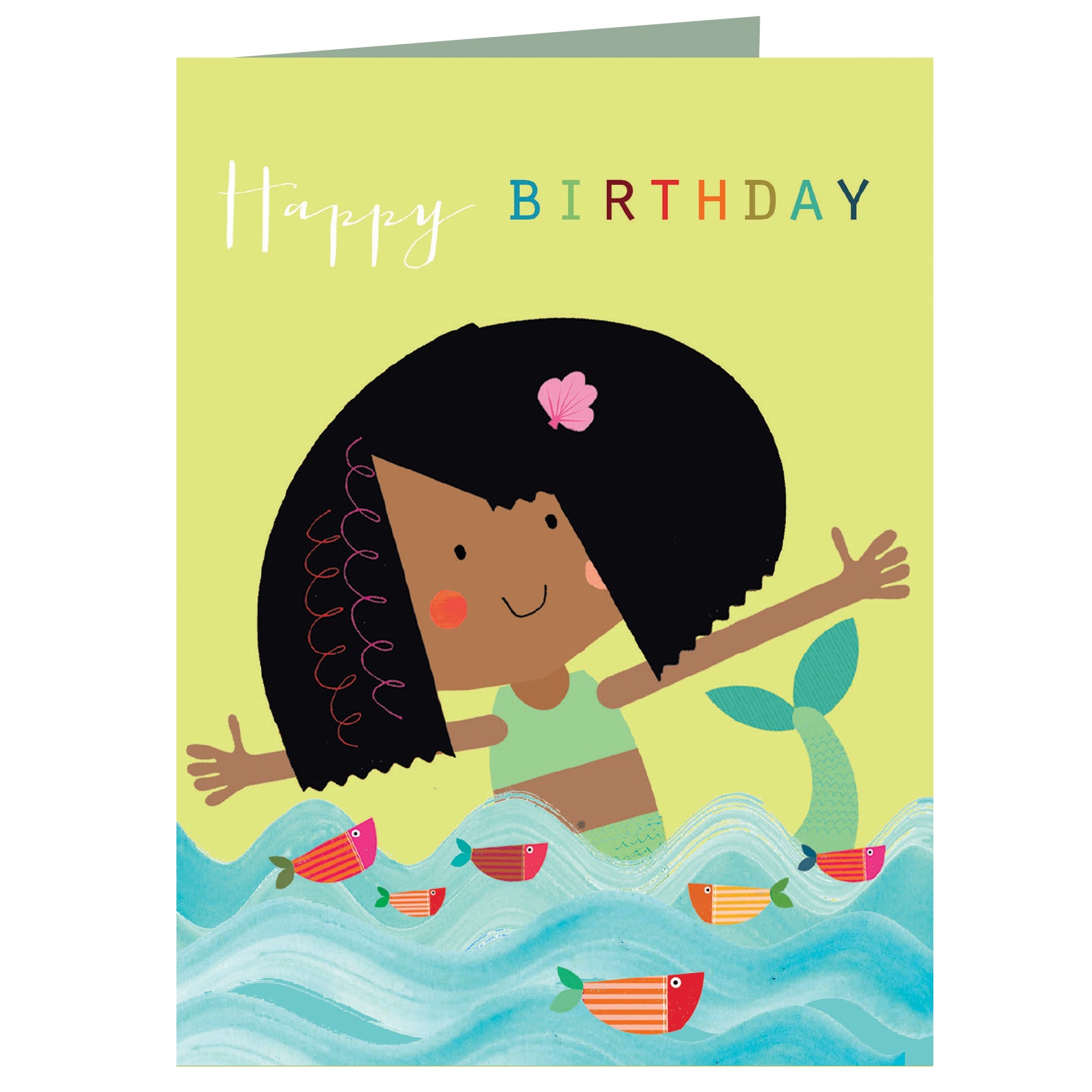 mini mermaid birthday card