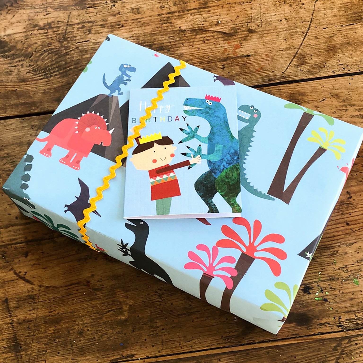 mini dinosaur birthday card