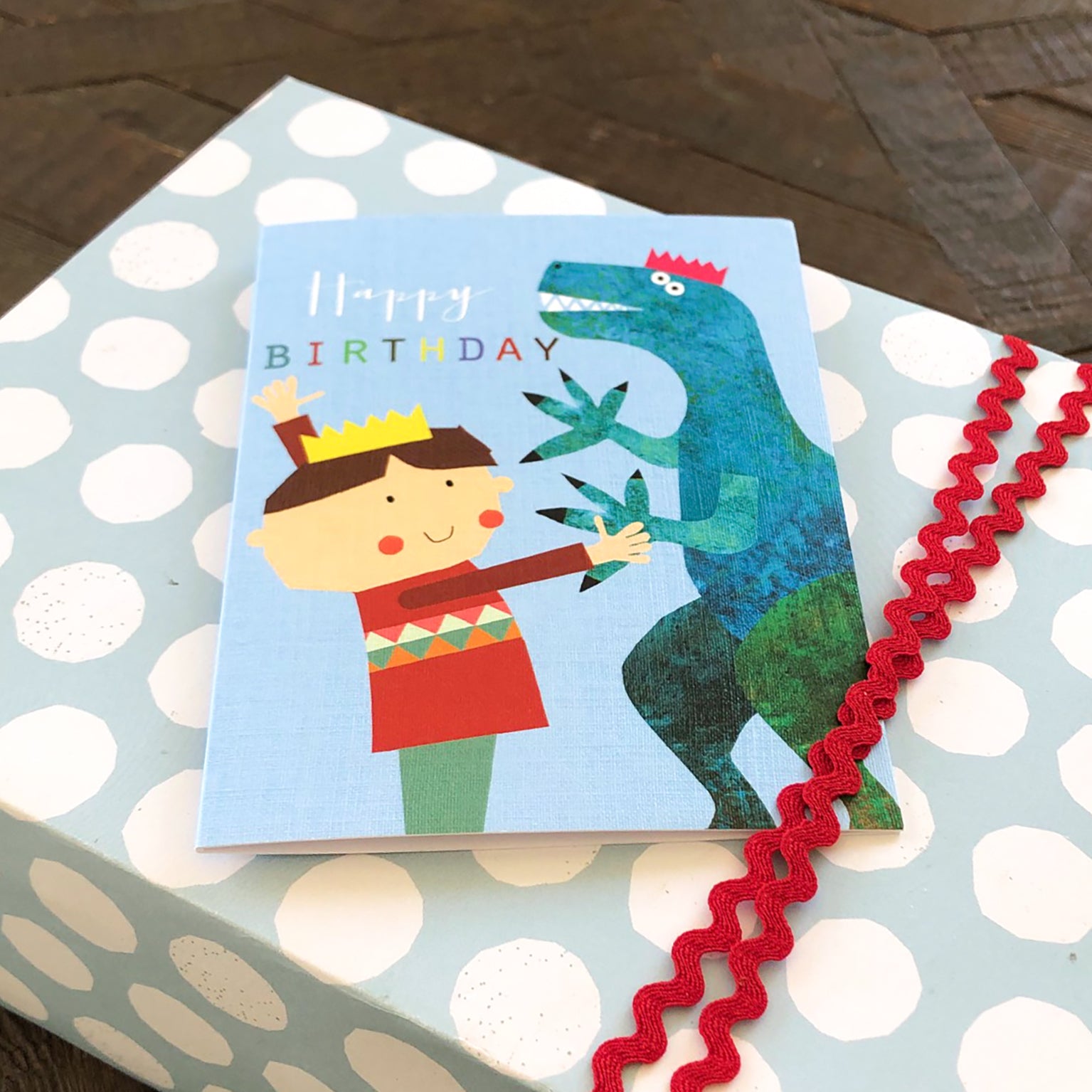 mini dinosaur birthday card