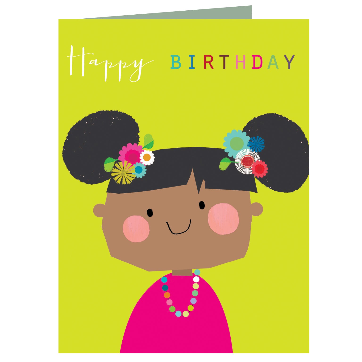 mini flower girl birthday card