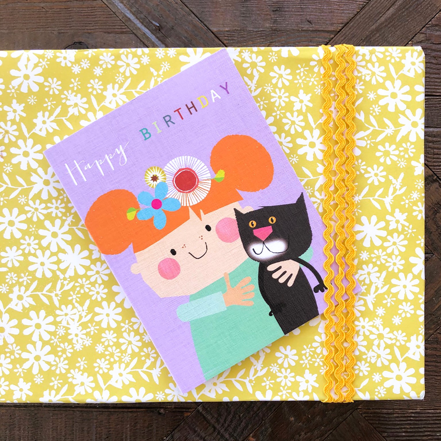 mini kitten birthday card