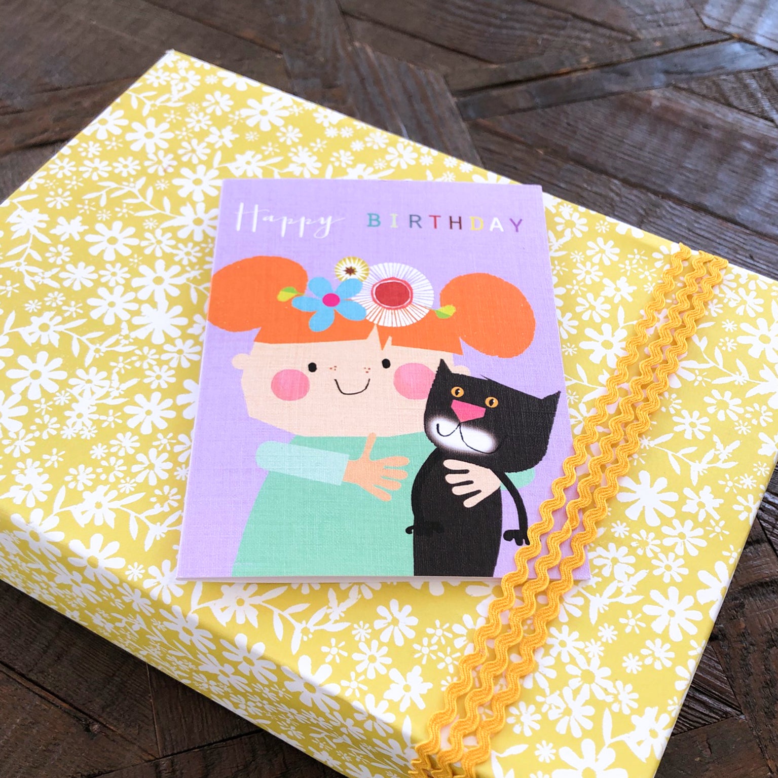 mini kitten birthday card