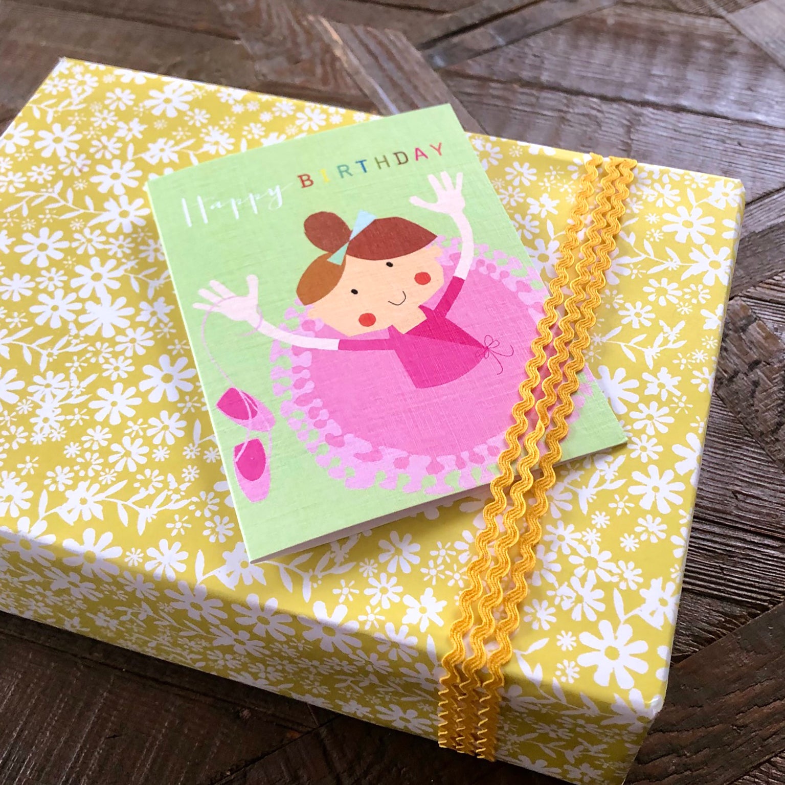 mini ballerina birthday card