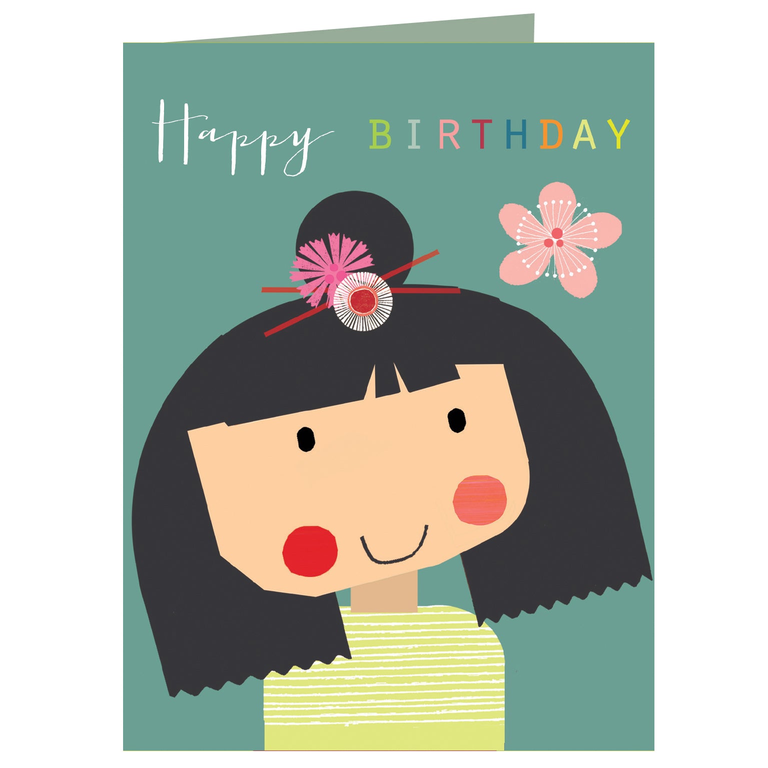 mini flower girl birthday card