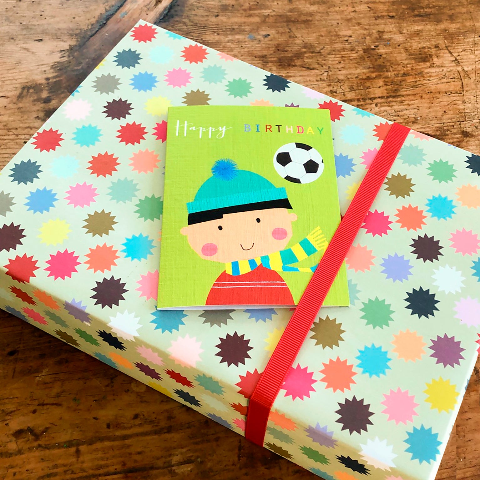 mini football birthday card