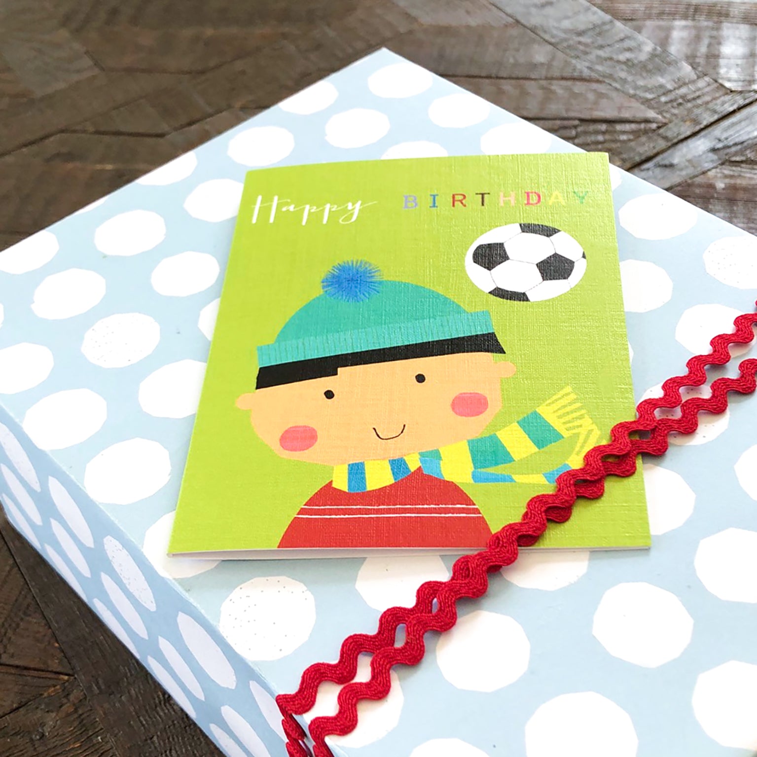 mini football birthday card