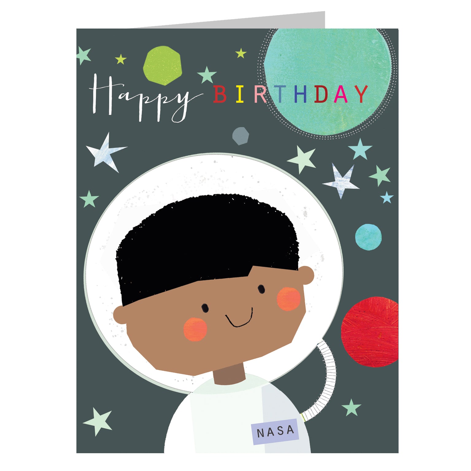 mini spaceman birthday card