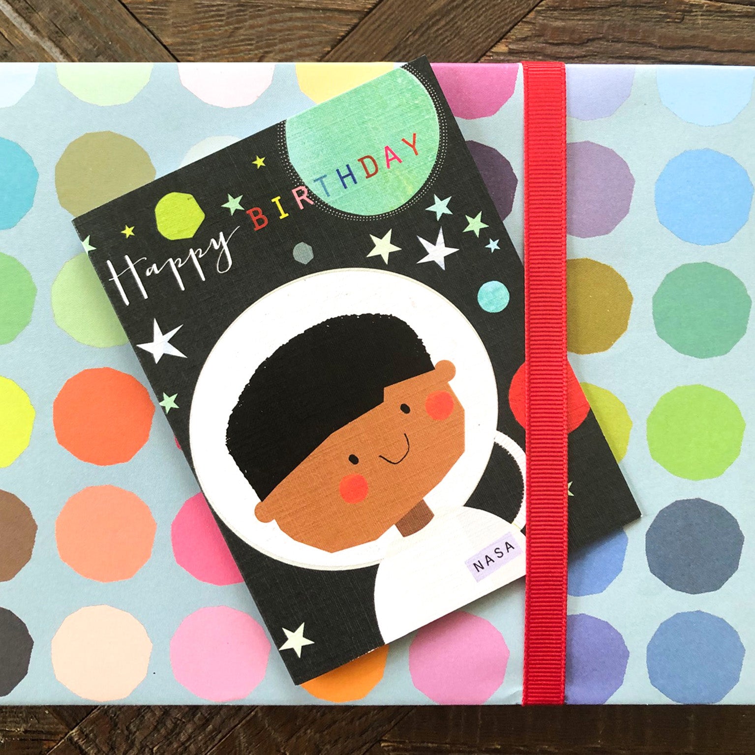 mini spaceman birthday card